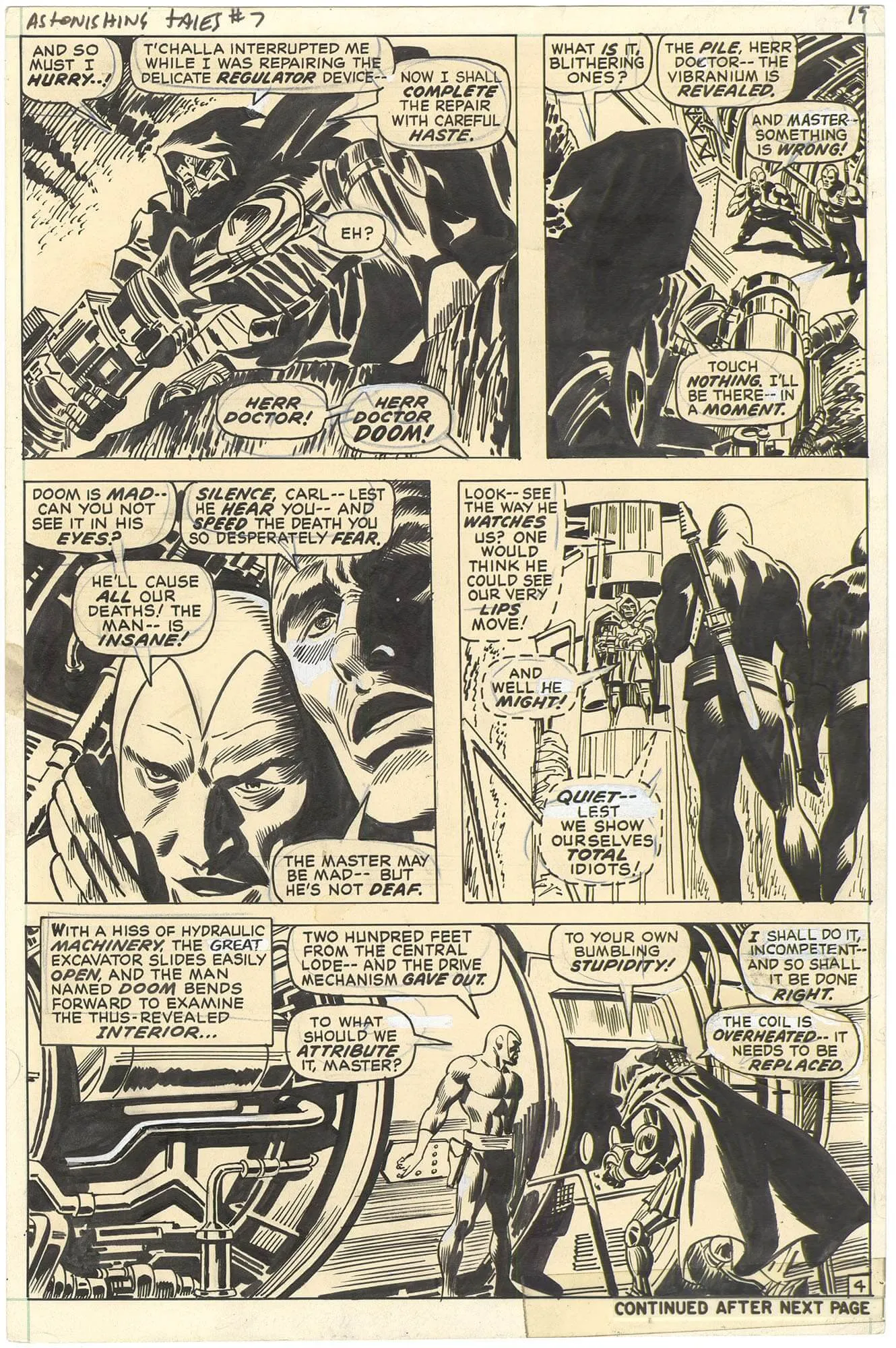 Astonishing Tales #7 P4 (Doctor Doom) Comic Art