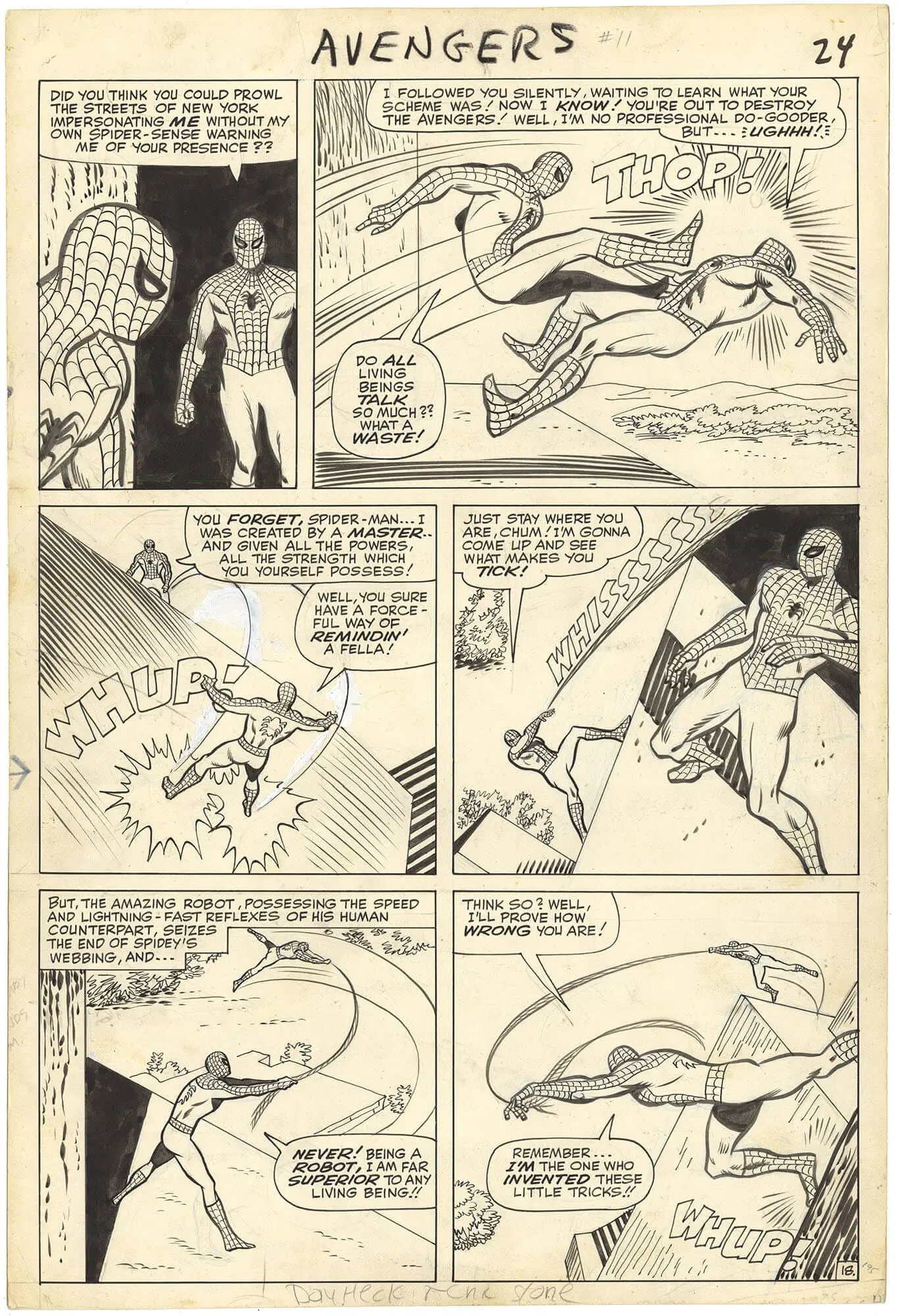 Avengers #11 P18 (Spider-Man Vs Spider-Man) Comic Art