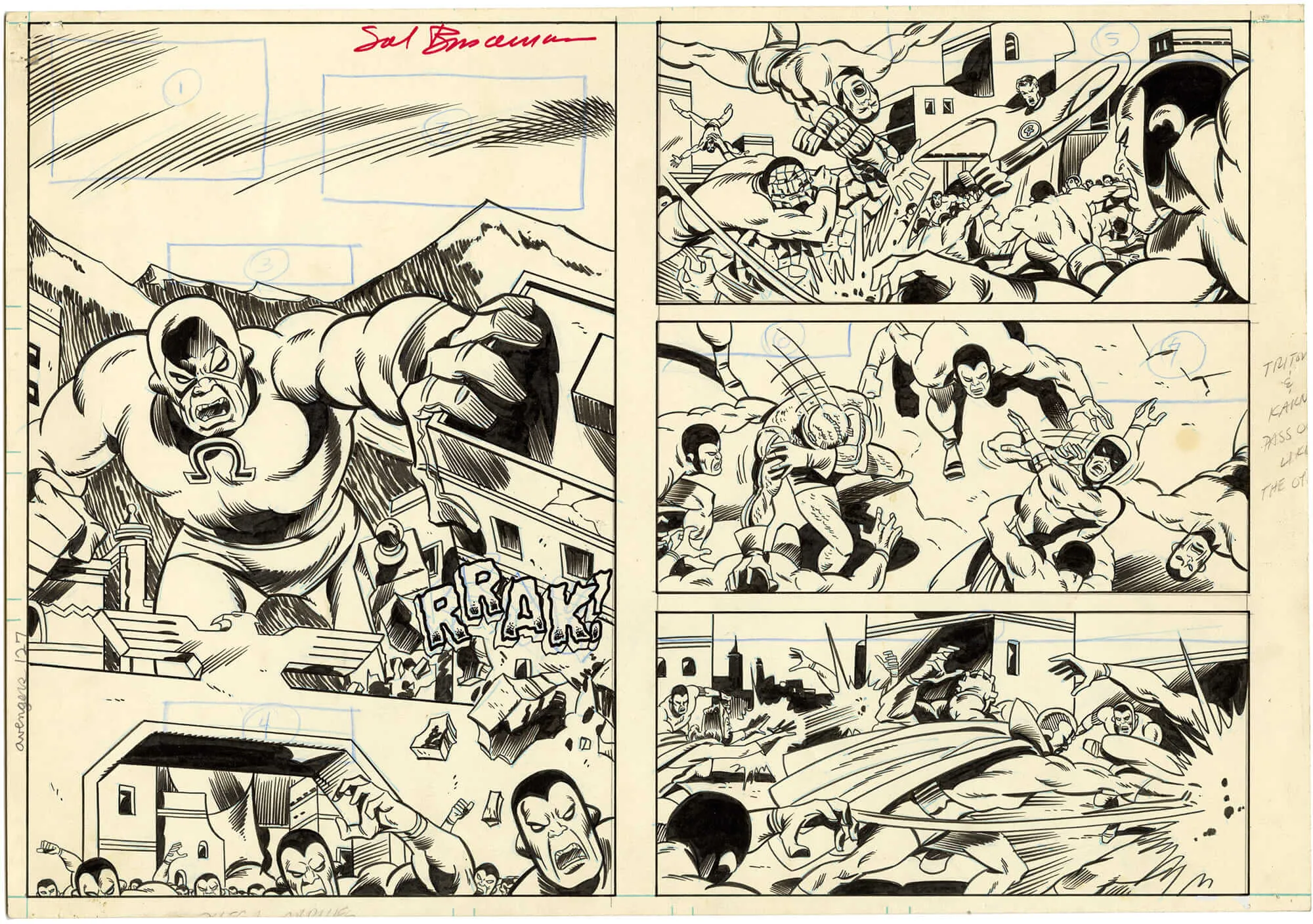 Avengers #127 P15-16 (Signed) Comic Art