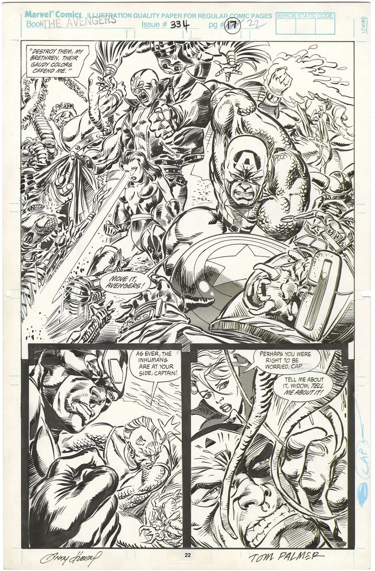 Avengers #334 p22 (Signed - ½ splash)