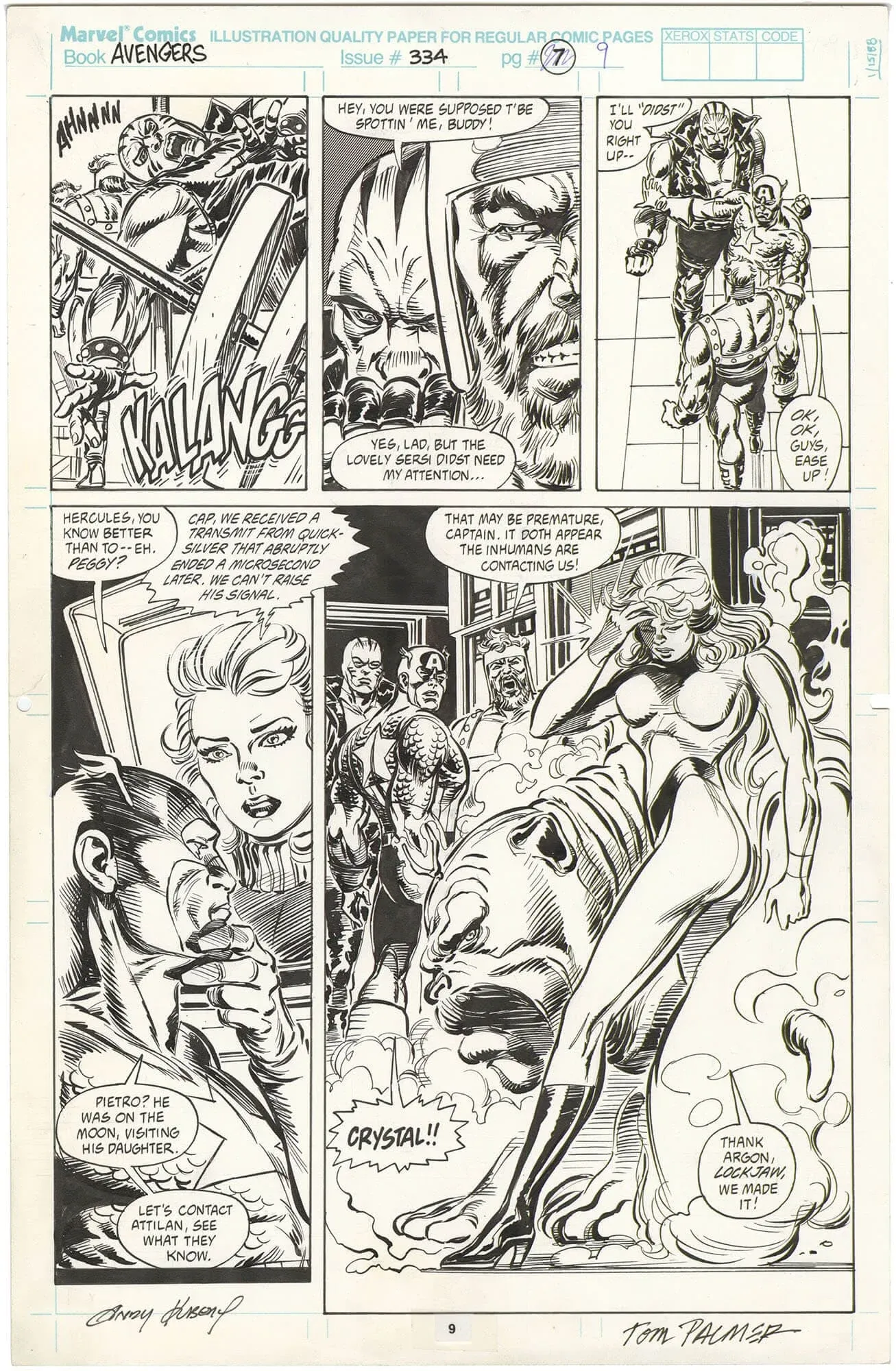 Avengers #334 p9 (Signed)