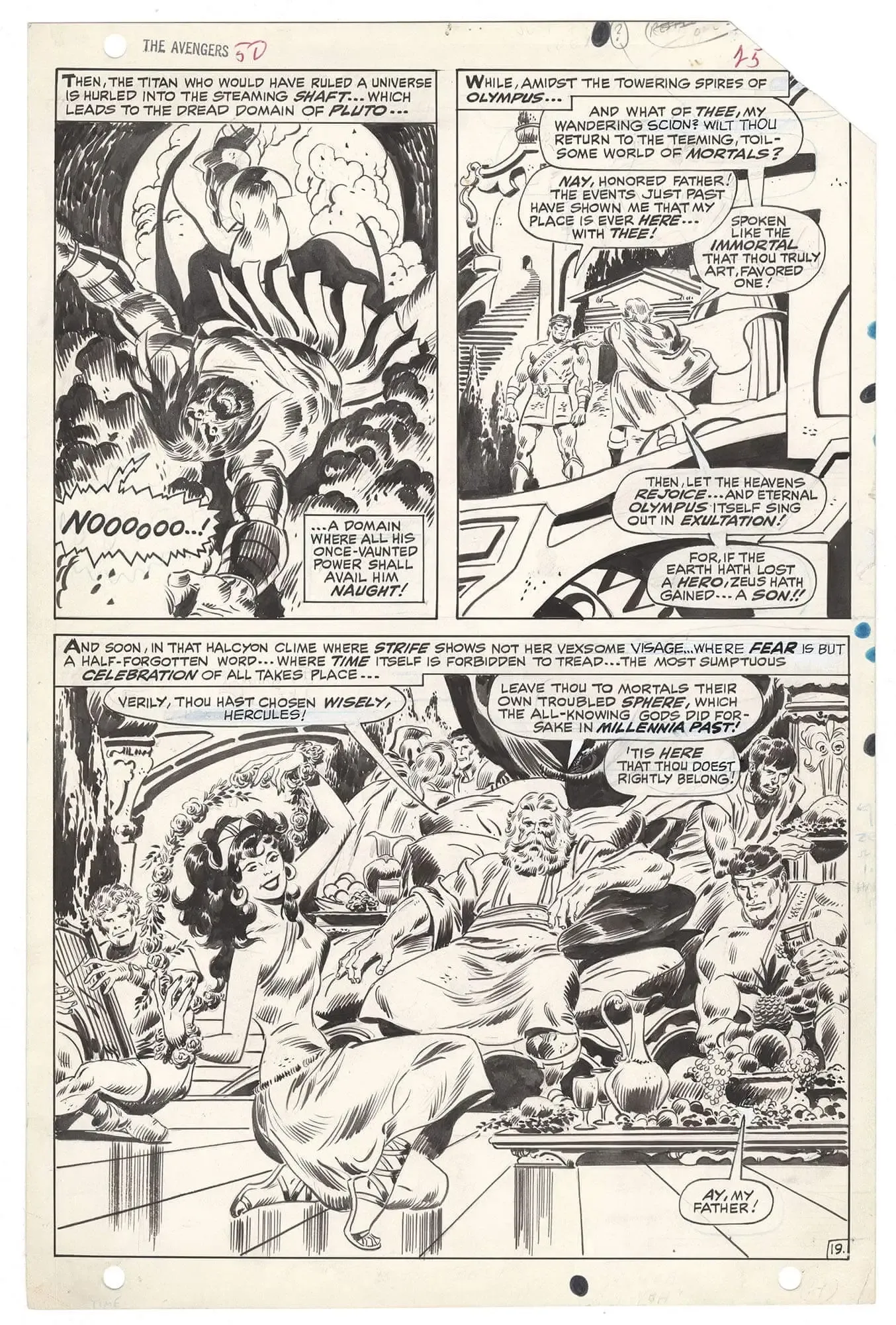 Avengers #50 p19 (Hecules!) (½ Splash)