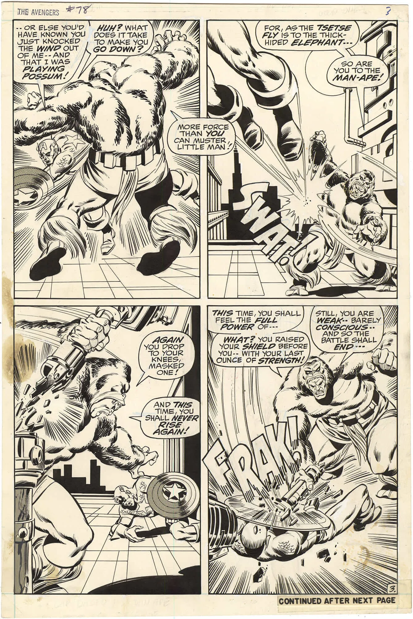 Avengers #78 P3 Comic Art