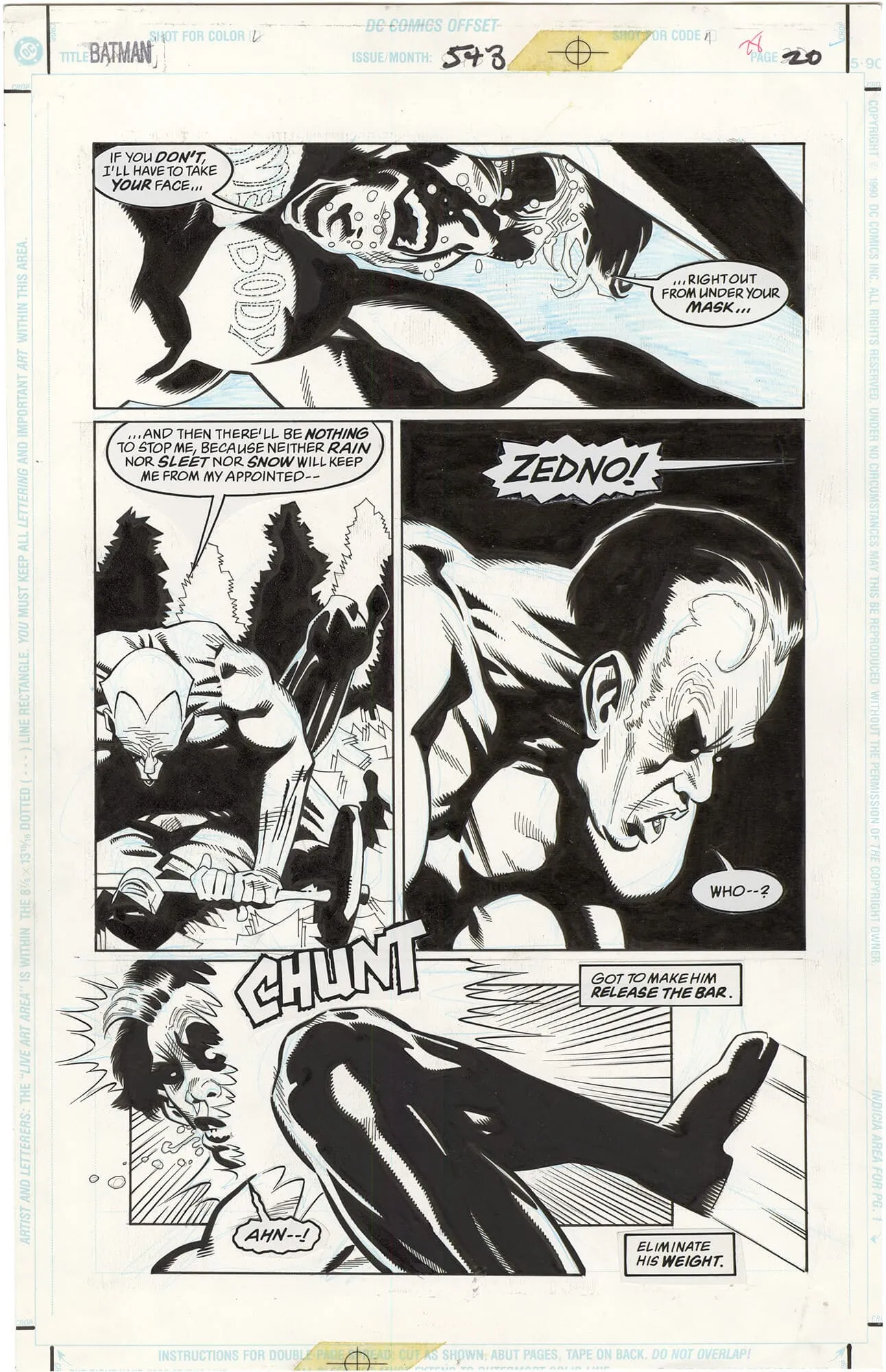 Batman #543 P20 Comic Art