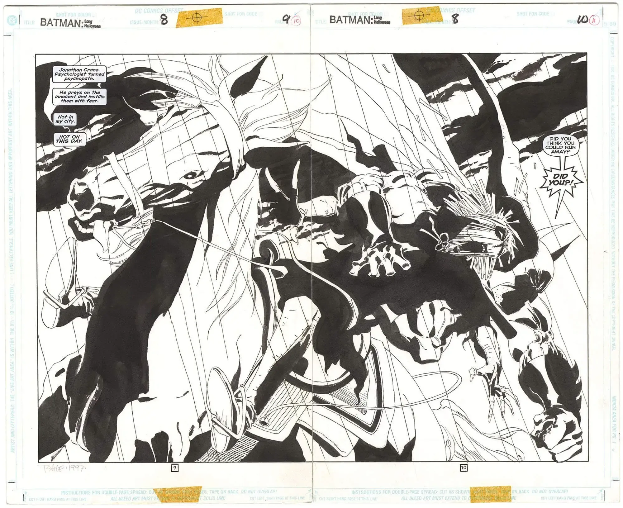 Batman: The Long Halloween #8 p9-10 (Double Spread)