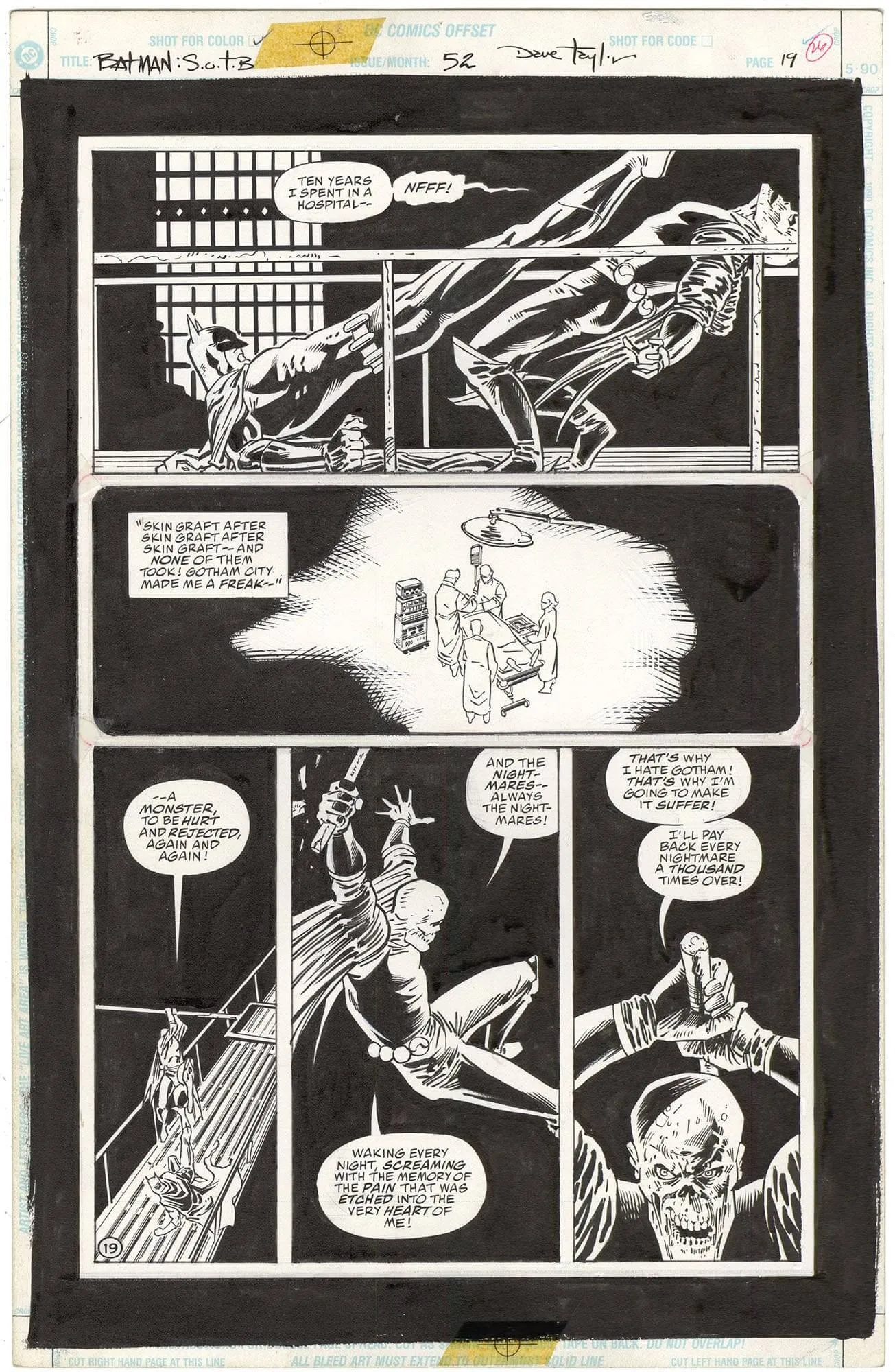 Batman: Shadow Of The Bat #52 P19 Comic Art
