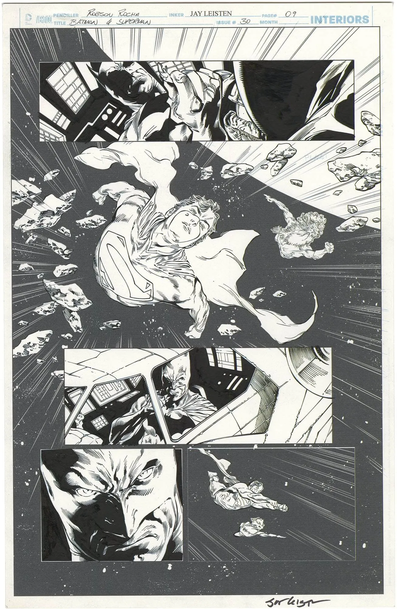 Batman/Superman #30 P9 Comic Art