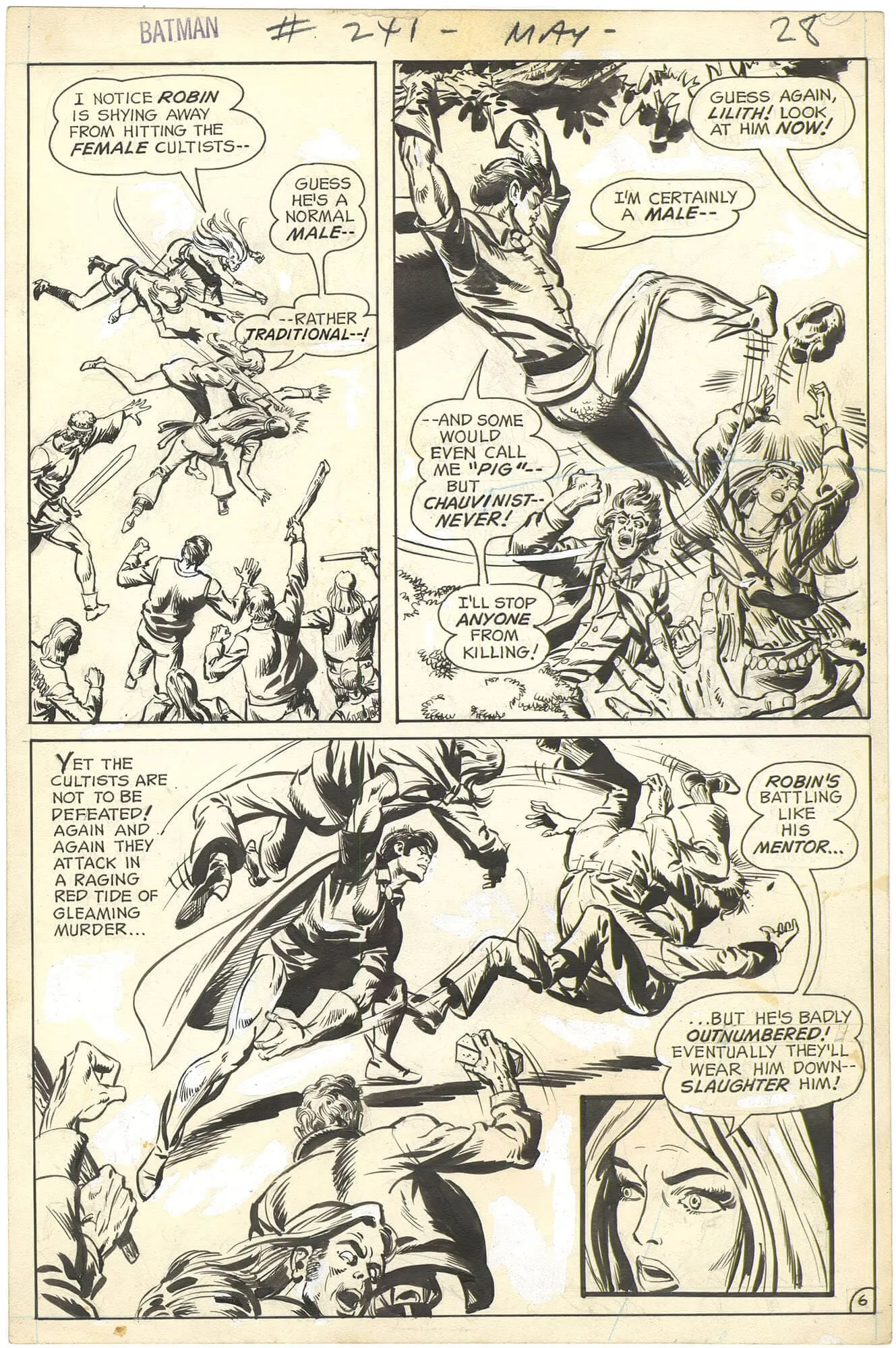 Batman #241 P6 ( Splash) Comic Art