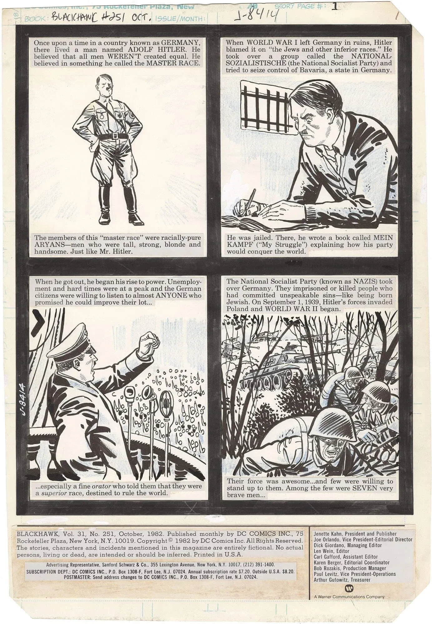 Blackhawk #251 p1 (Hitler)