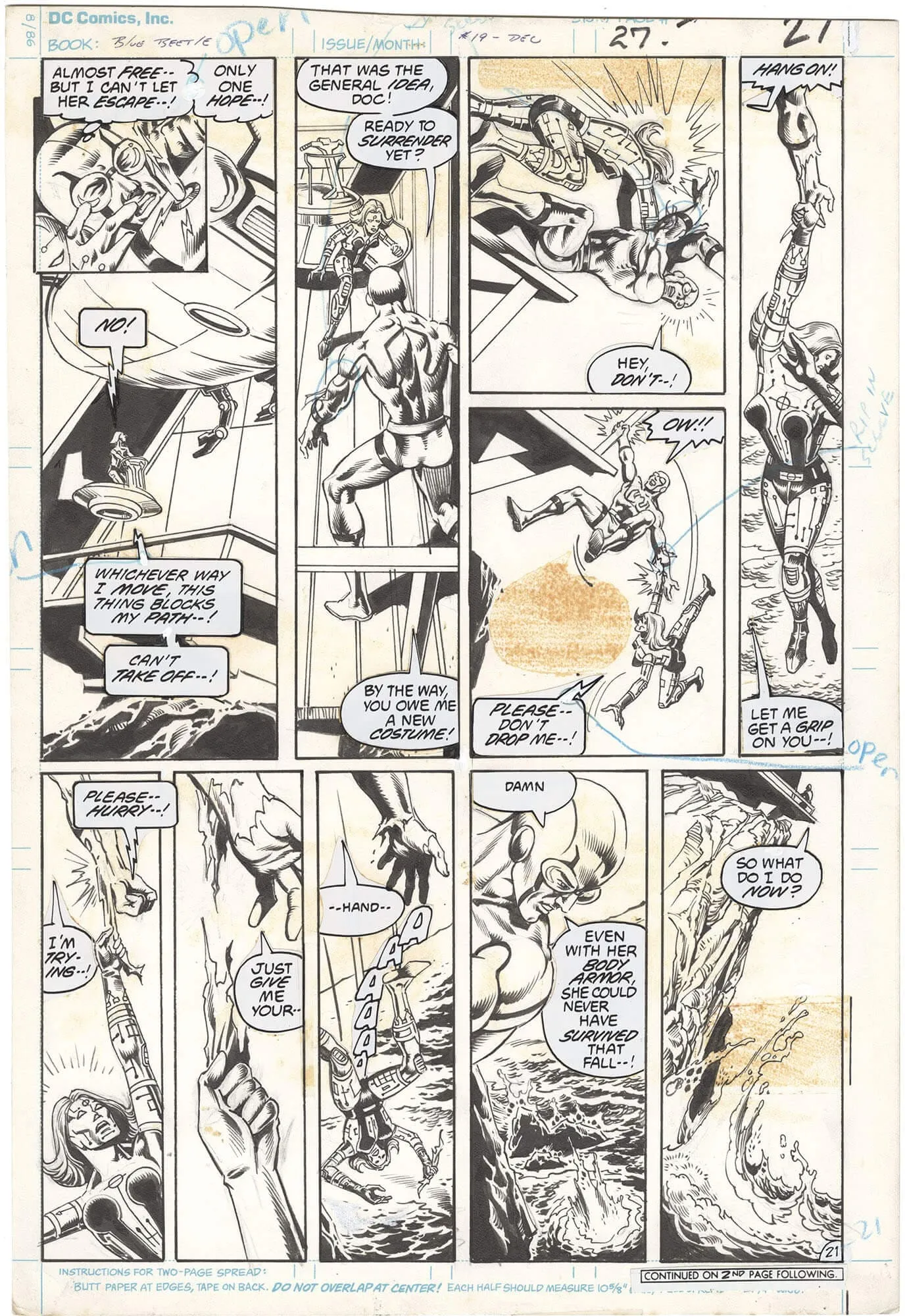 Blue Beetle #19 P21 Comic Art