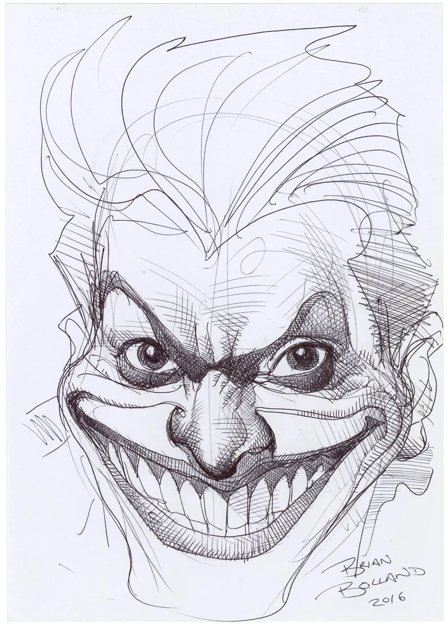 Bolland Joker Commission (Signed) (Huge Image)