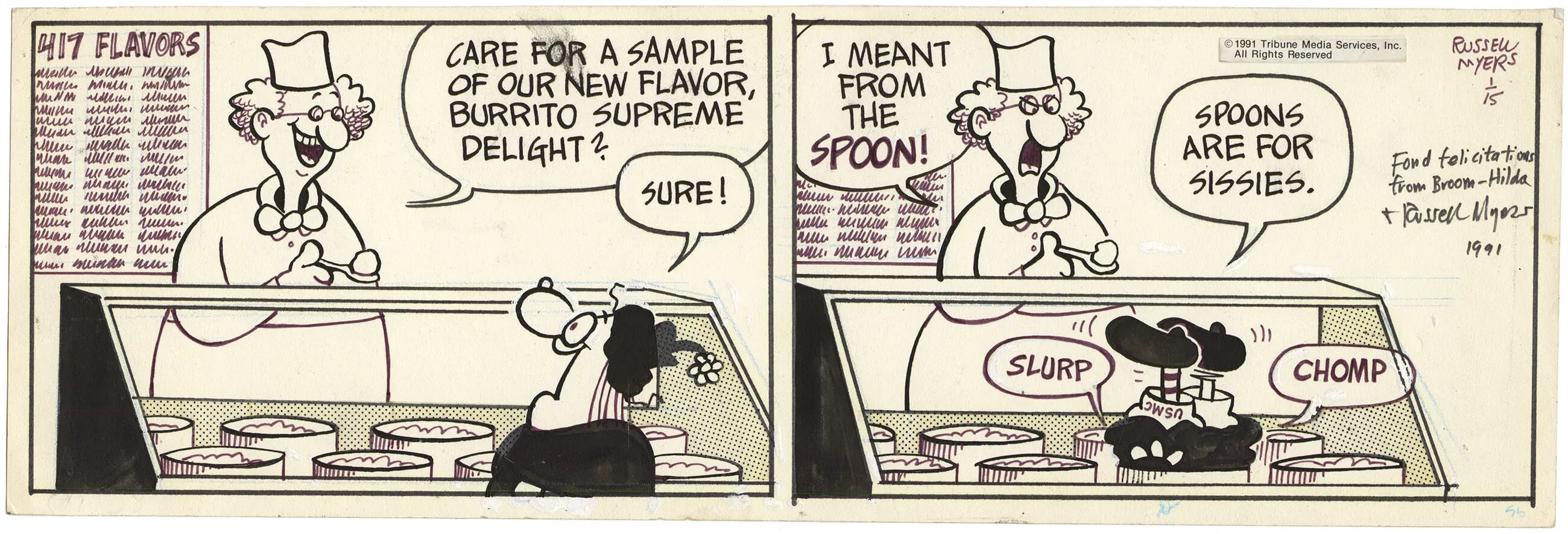 Broom Hilda - Strip #1991-01-15
