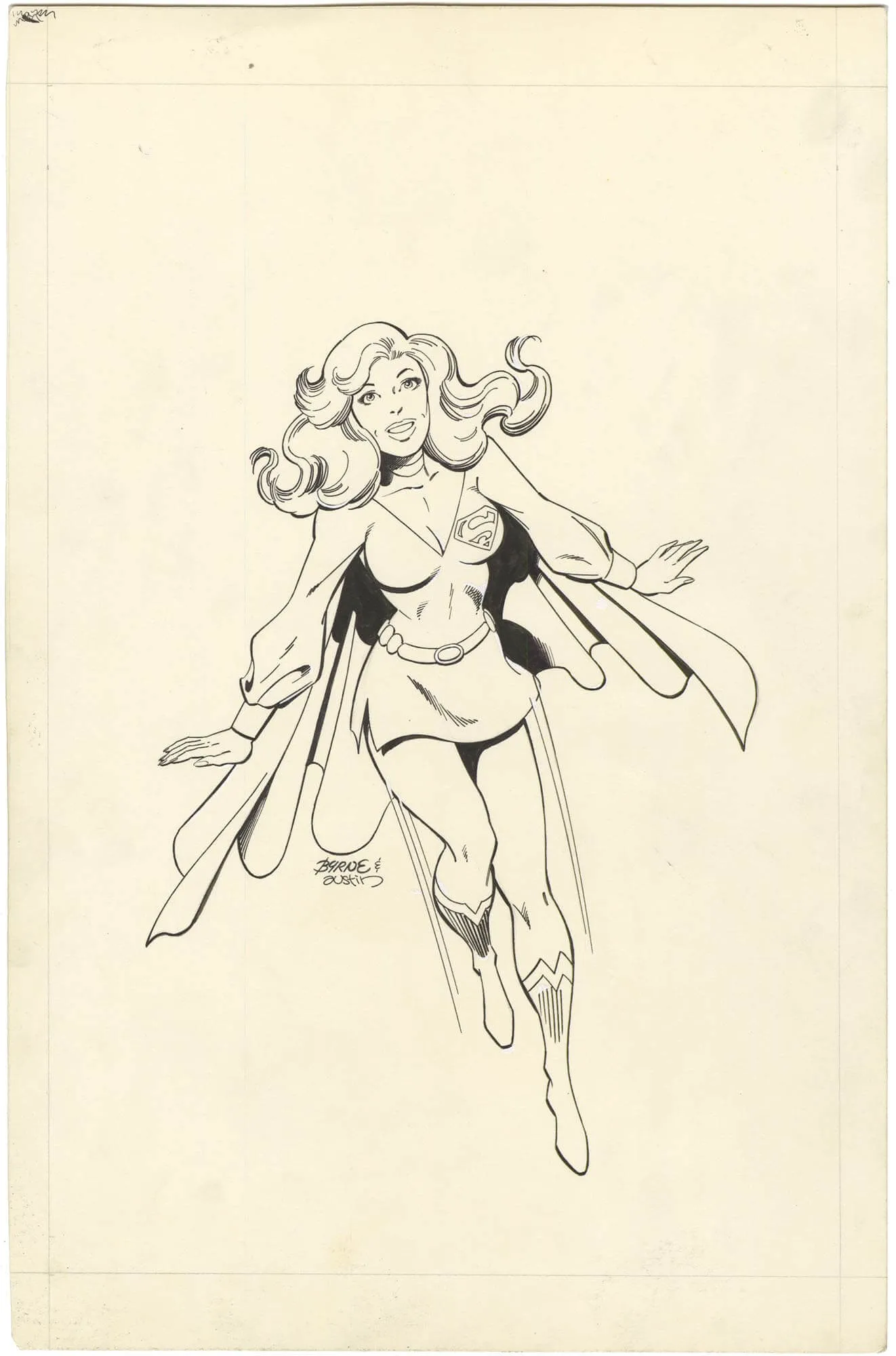 Byrne Supergirl Illustration (Signed) Comic Art