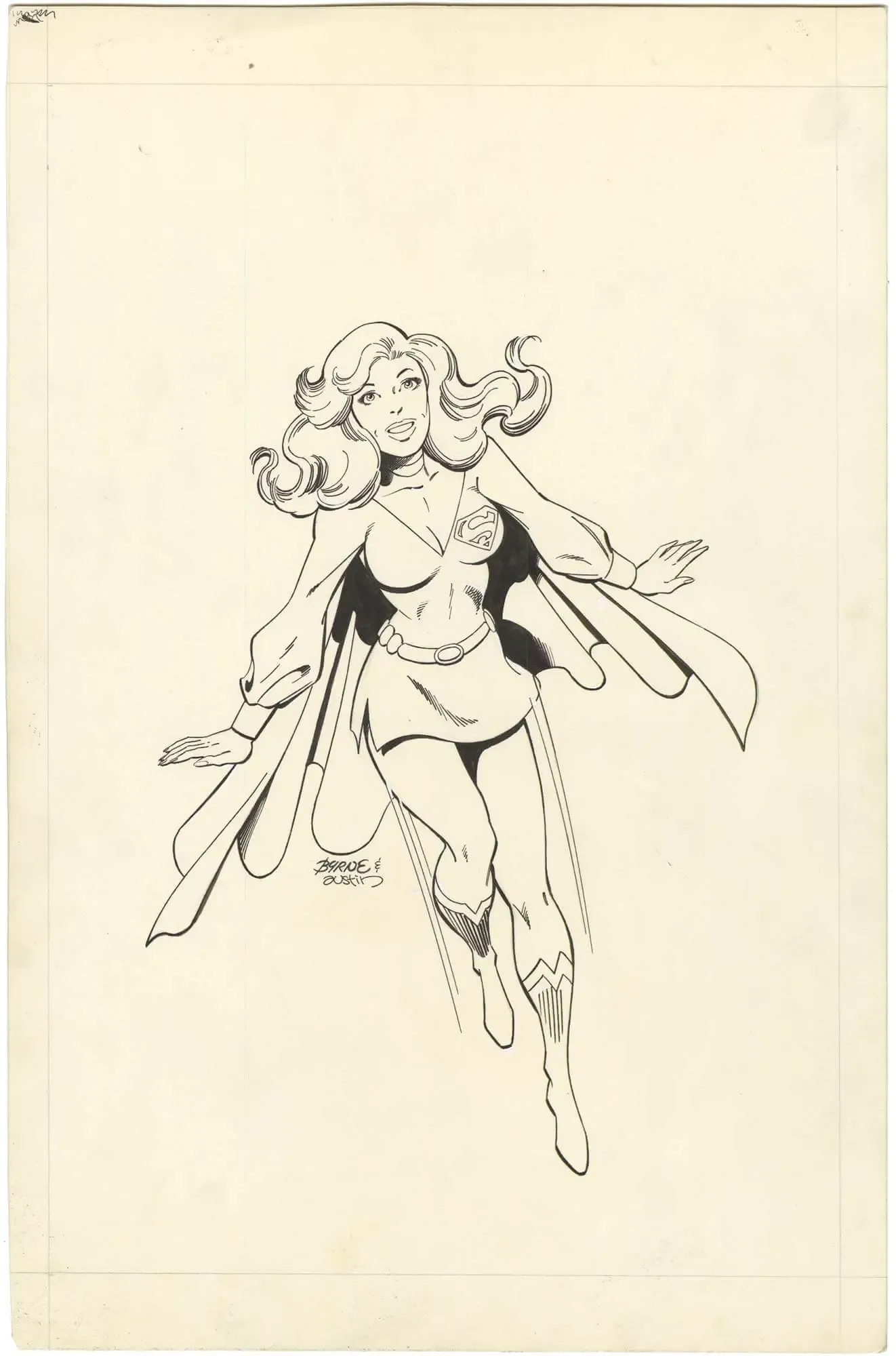 Byrne Supergirl Illustration (Signed)