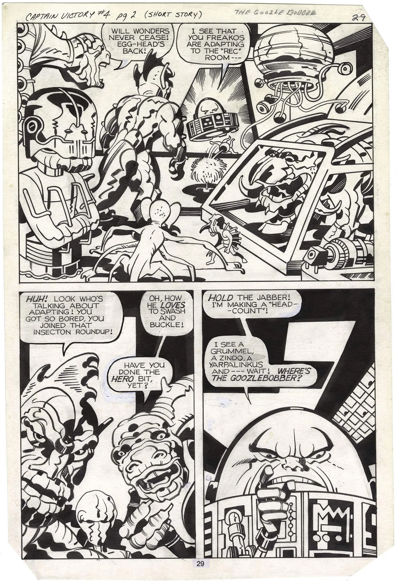 Captain Victory #4 P2 ( Splash) Comic Art