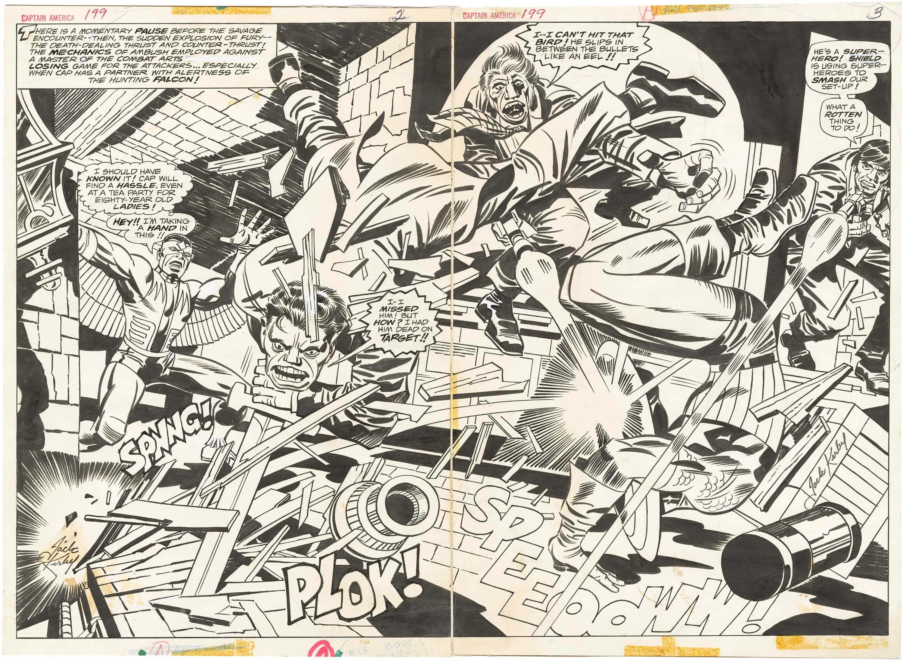 Captain America #199 p2-3 (Spread)(Signed)