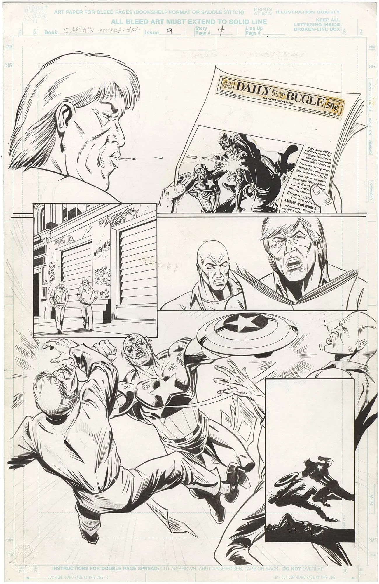 Captain America: Sentinel Of Liberty #9 P4 Comic Art