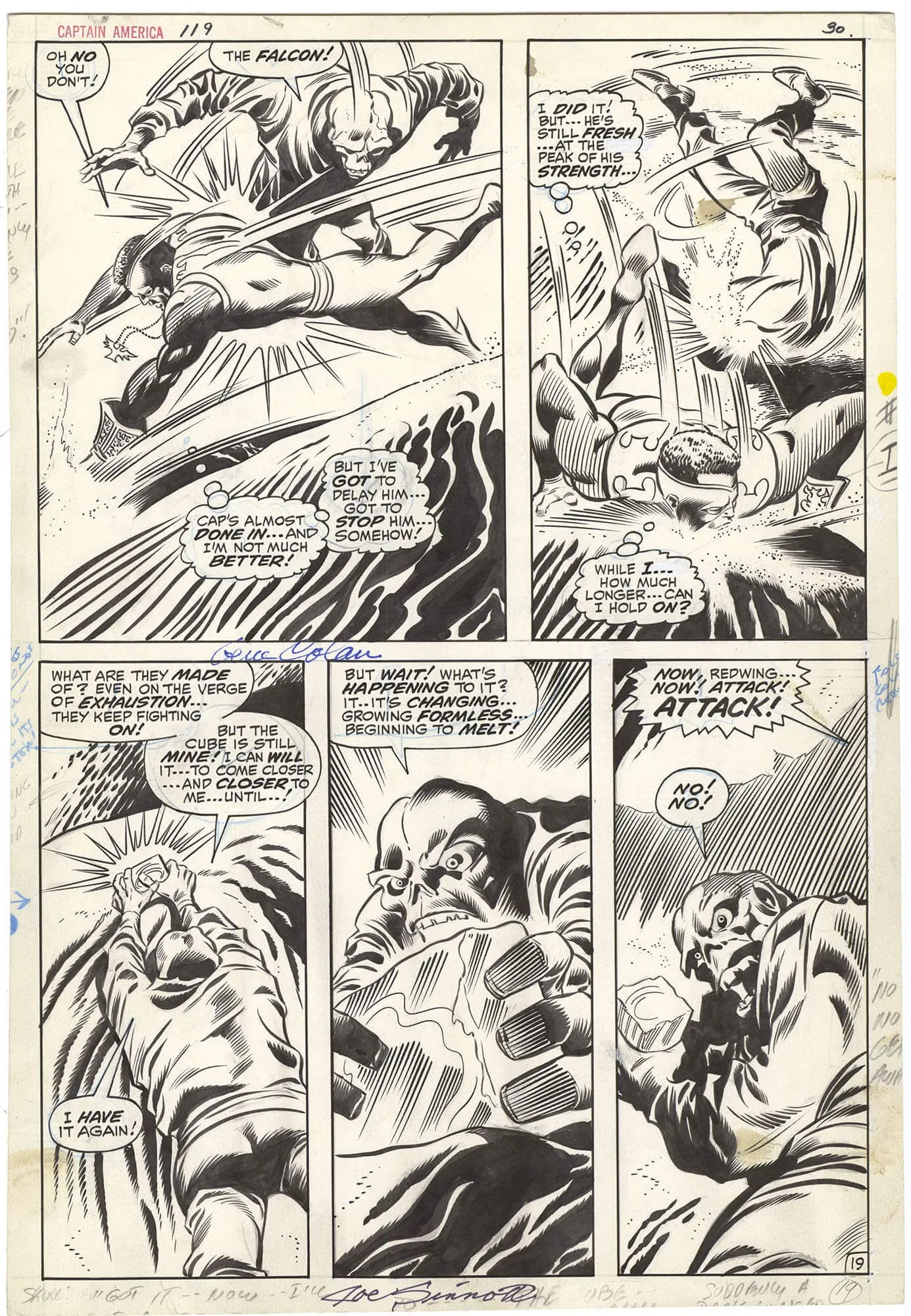 Captain America #119 p19 (Early Falcon Battle)