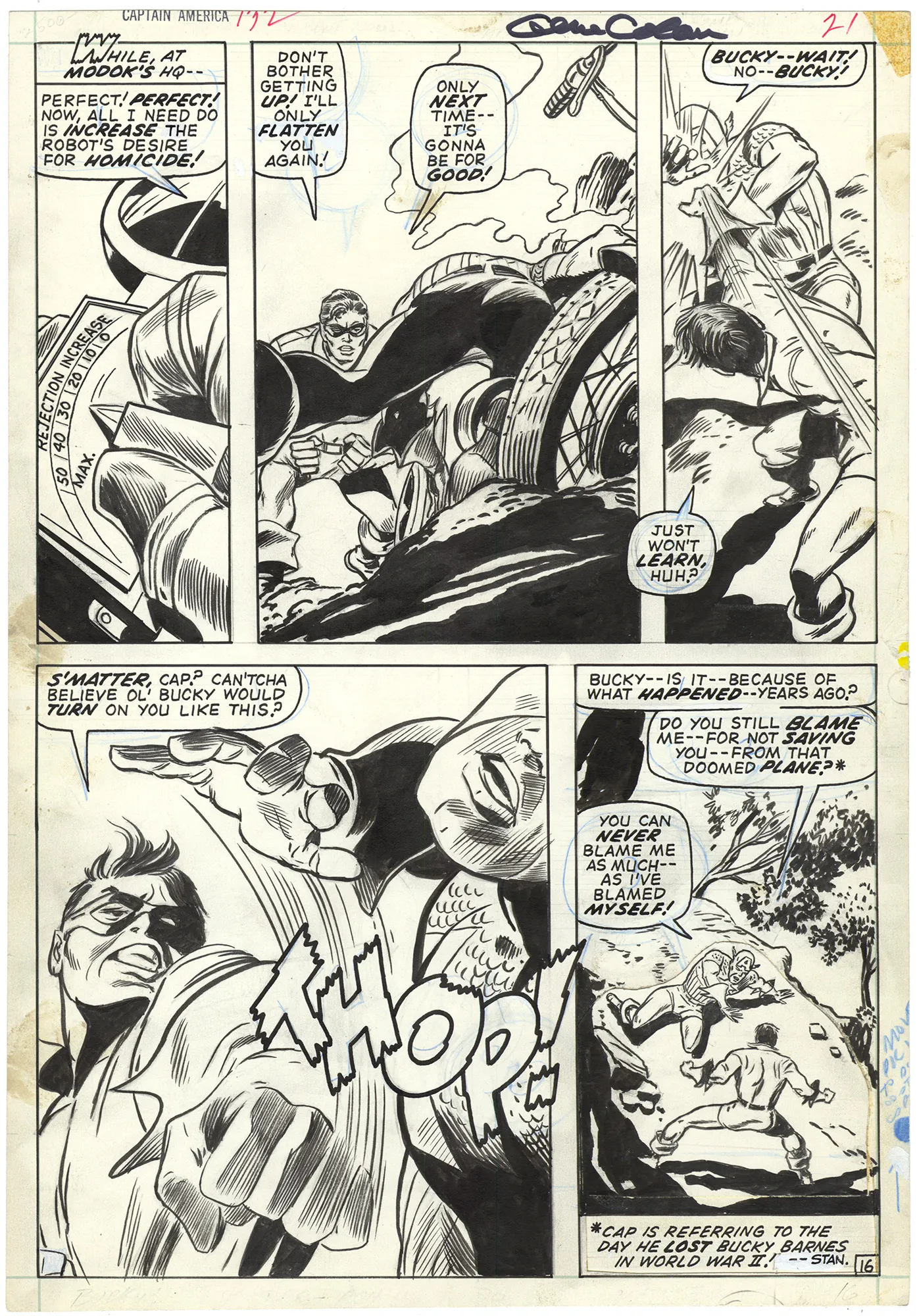 Captain America #132 P16 Comic Art