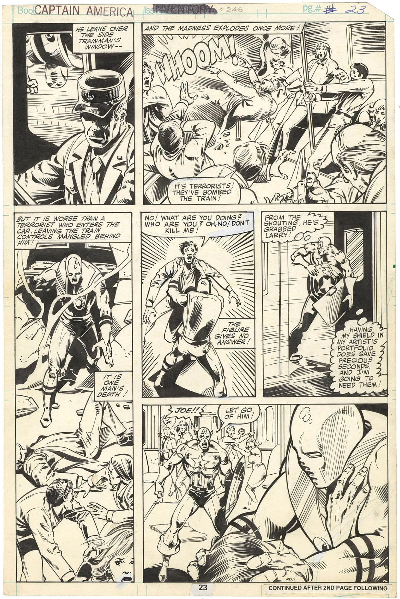 Captain America #246 P23 Comic Art