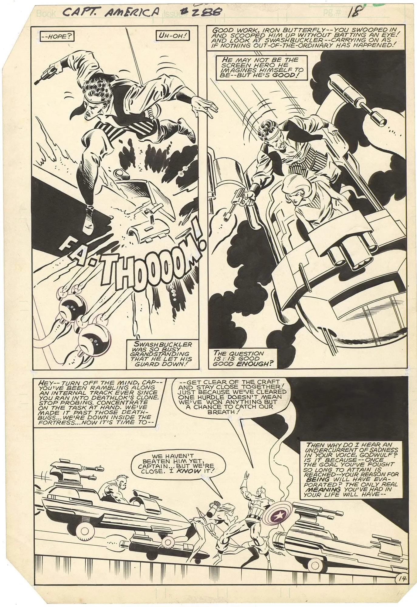Captain America #288 P14 Comic Art