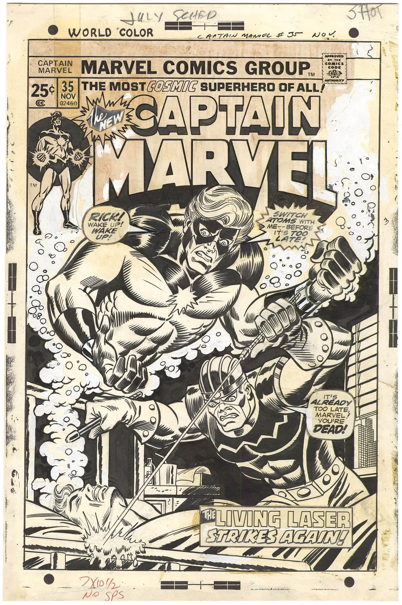 Captain Marvel #35 Cover Comic Art