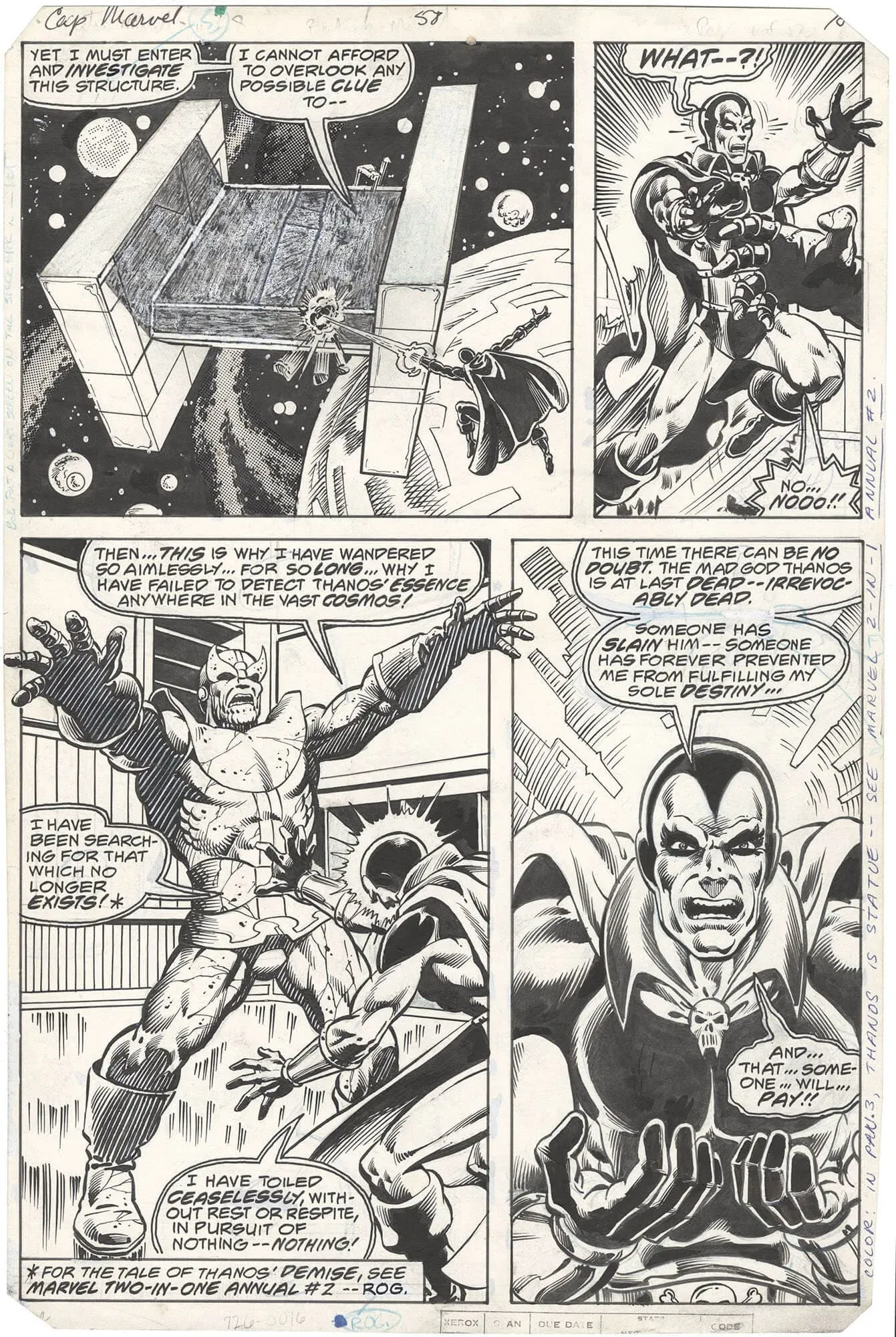 Captain Marvel #58 p10 (Thanos and Drax)