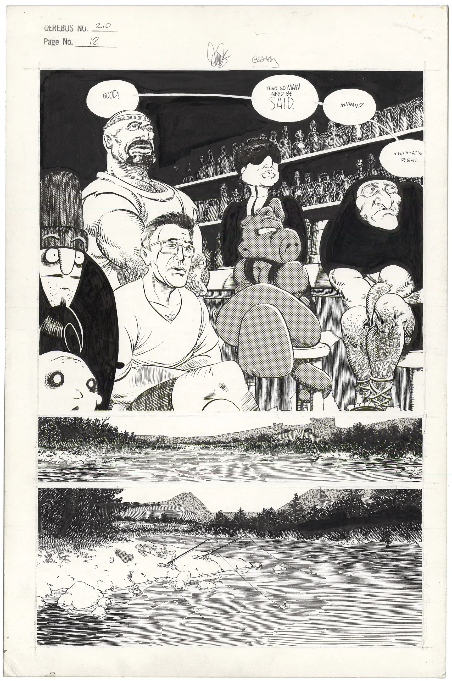 Cerebus #210 P18 Comic Art