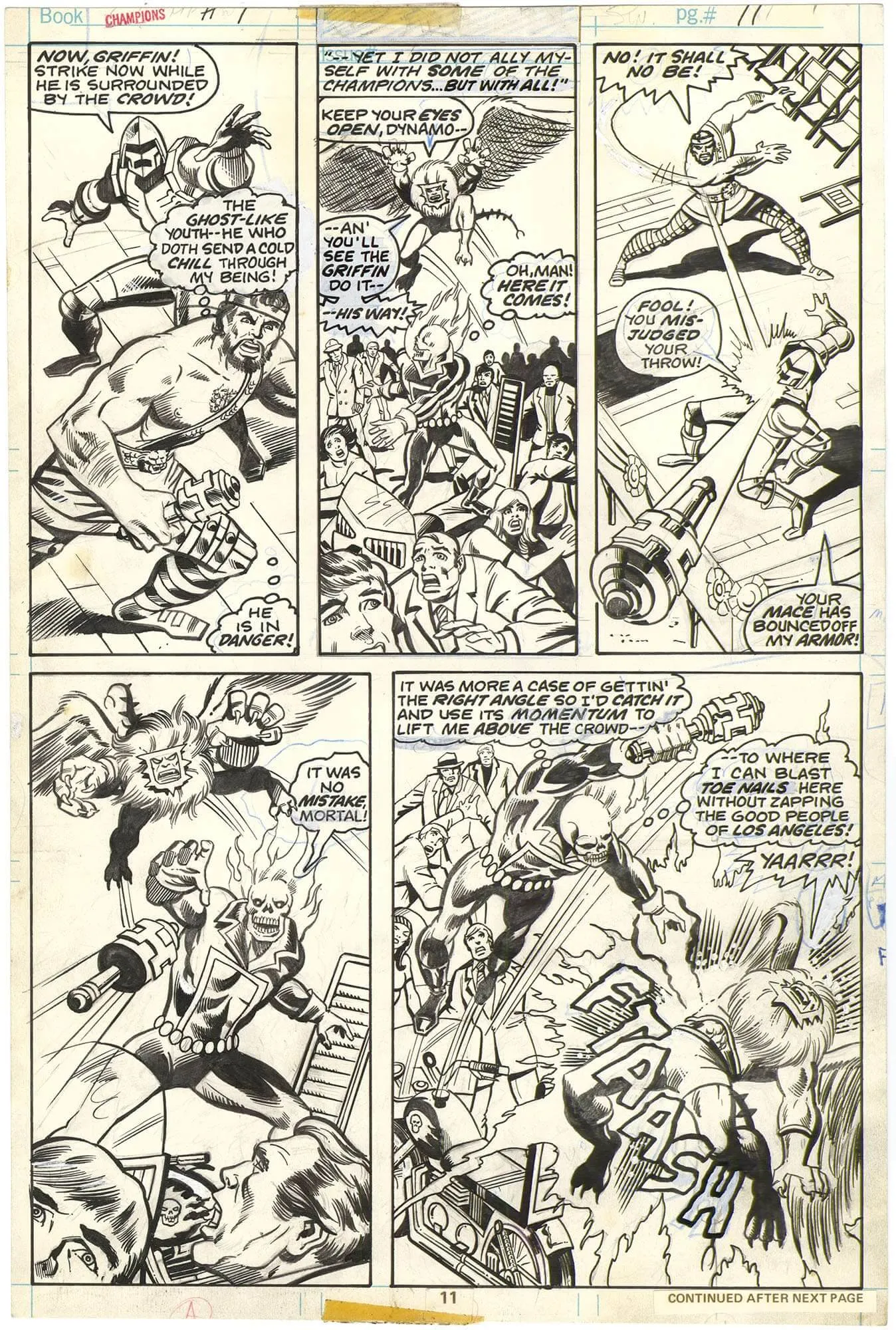 Champions #9 P11 Comic Art