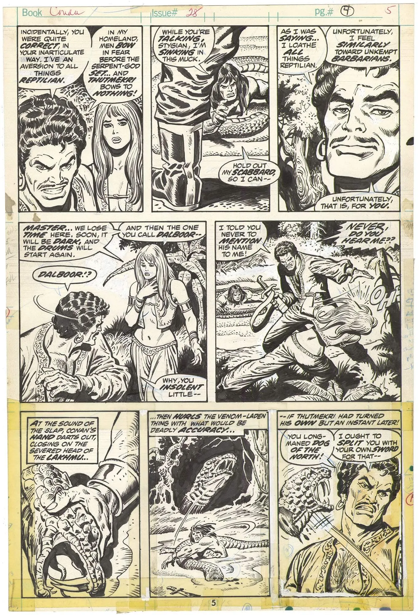 Conan The Barbarian #28 P5 Comic Art