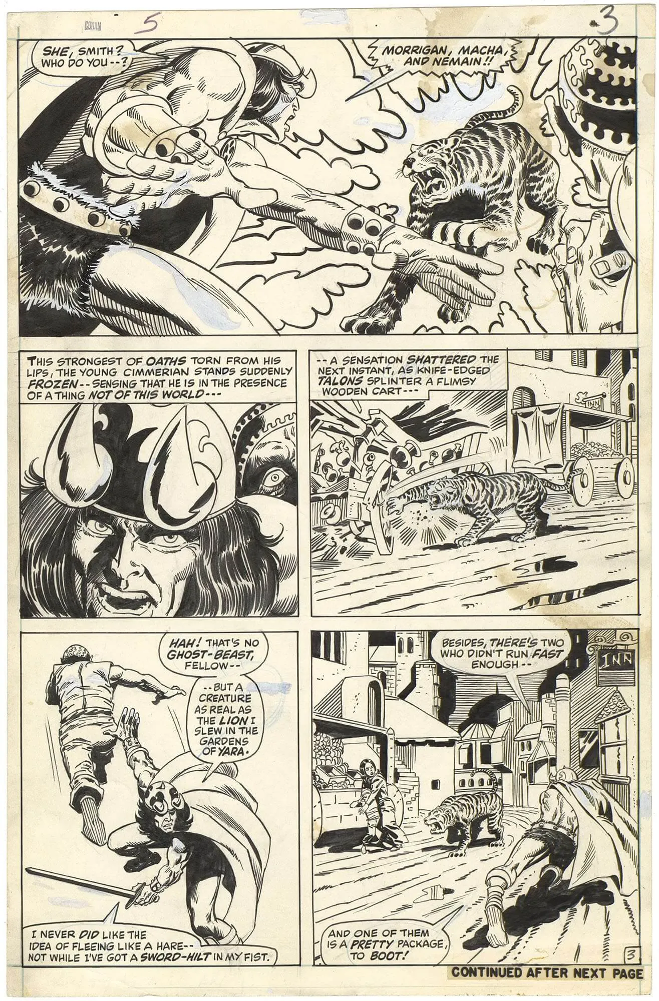 Conan The Barbarian #5 P3 Comic Art