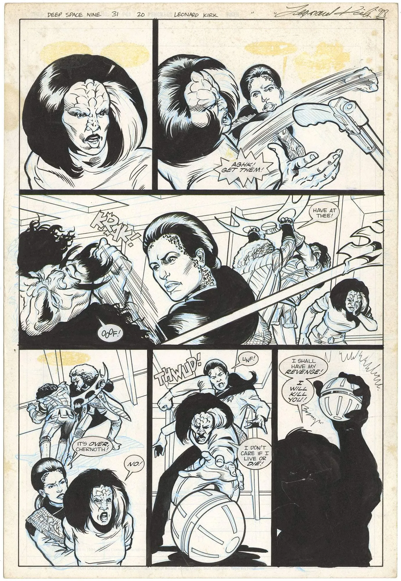 Star Trek: Deep Space Nine #31 P20 (Signed) Comic Art