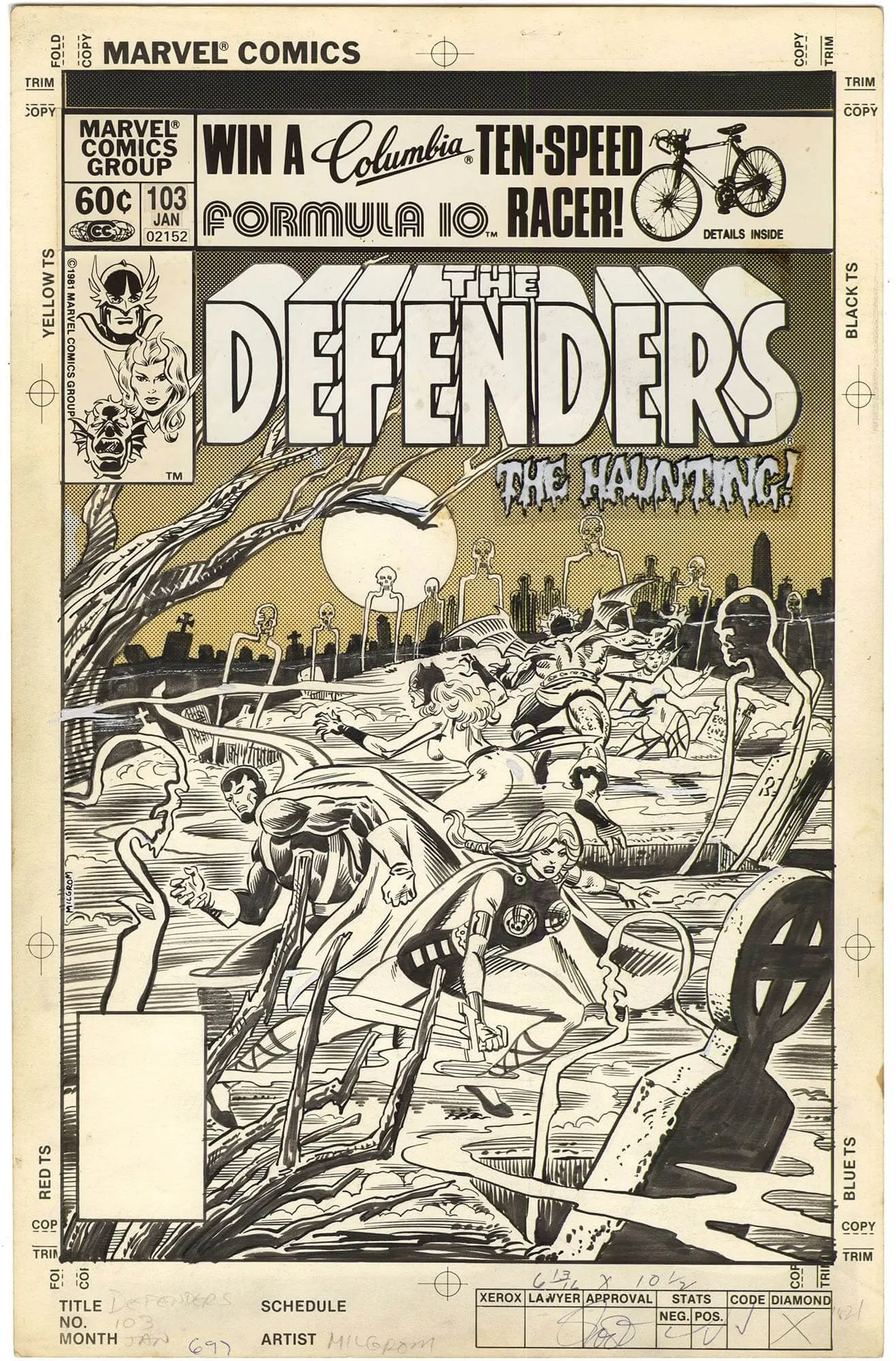 Defenders #103 Cover Comic Art
