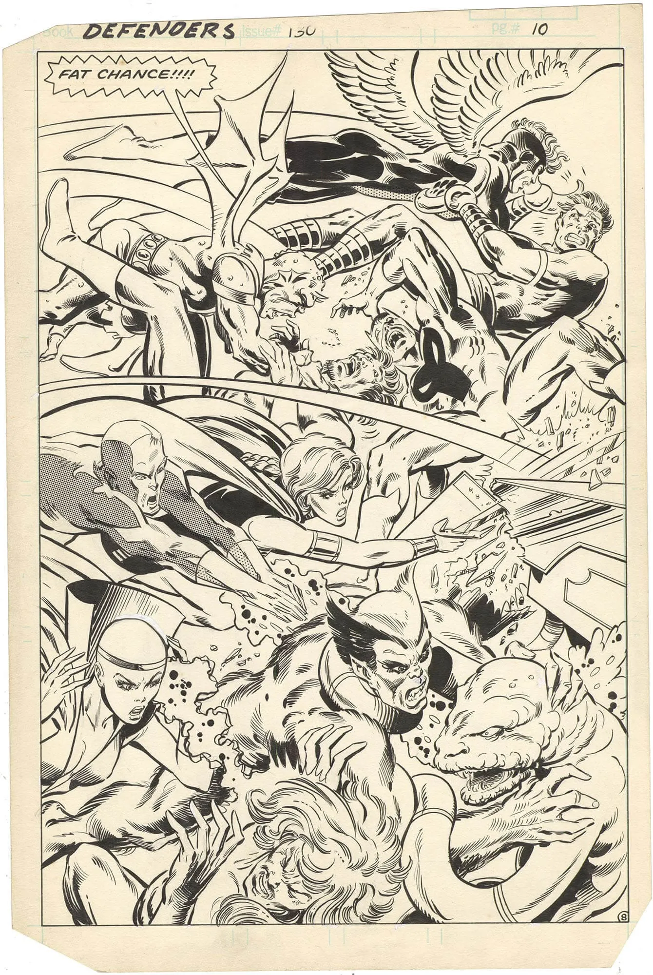 Defenders #130 P8 (Splash) Comic Art