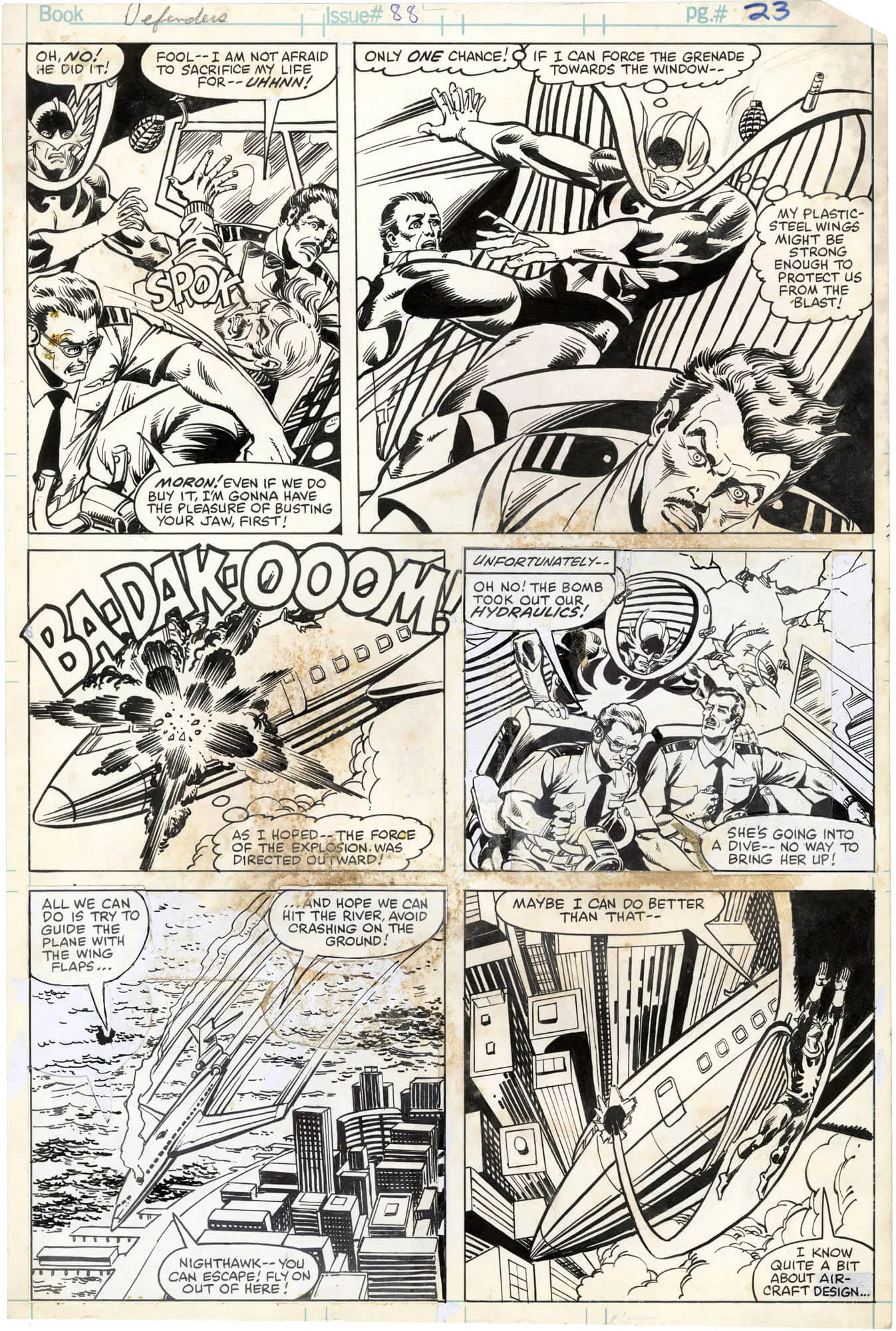 Defenders #88 P23 Comic Art