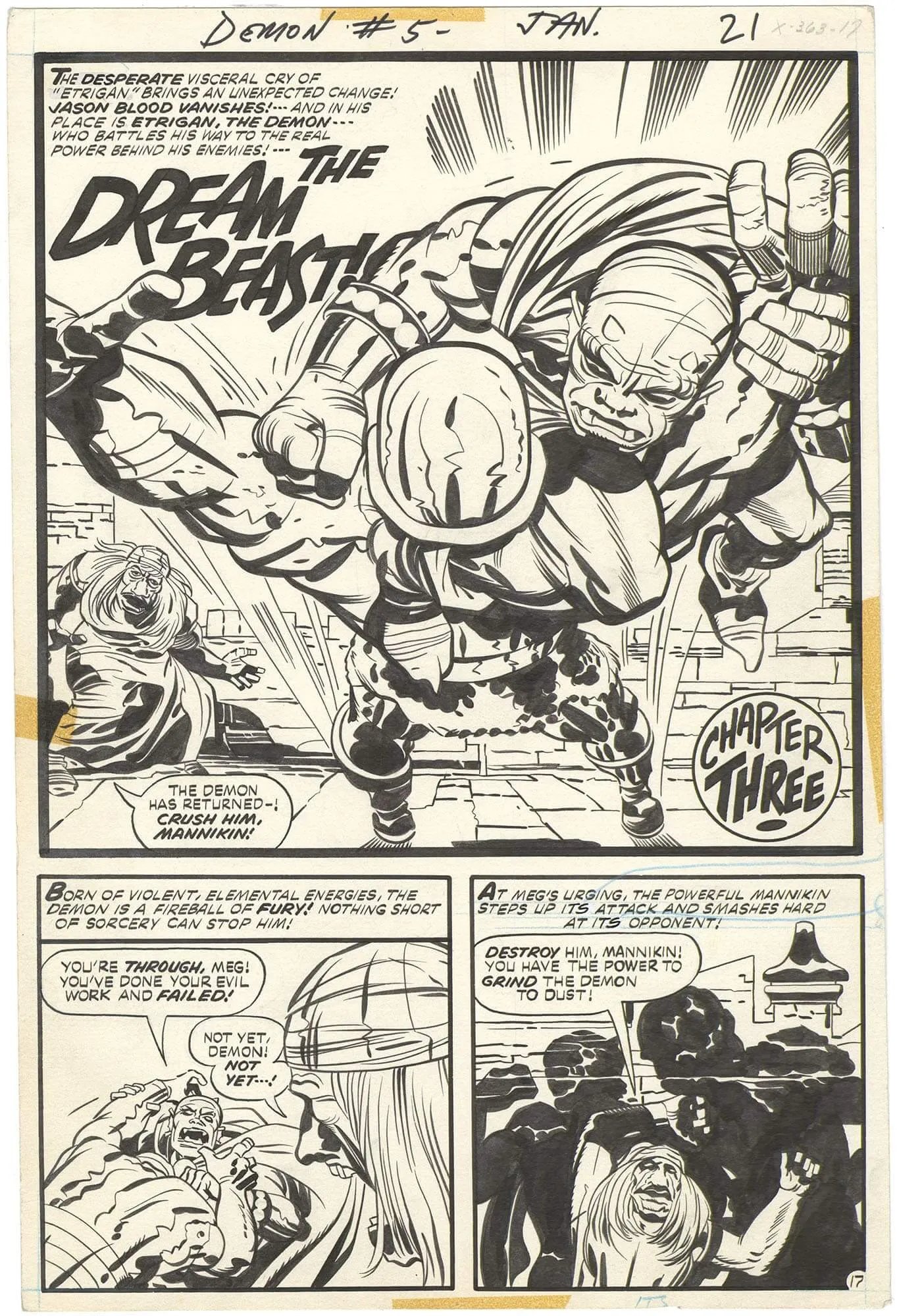 Demon #5 P17 (Splash) Comic Art