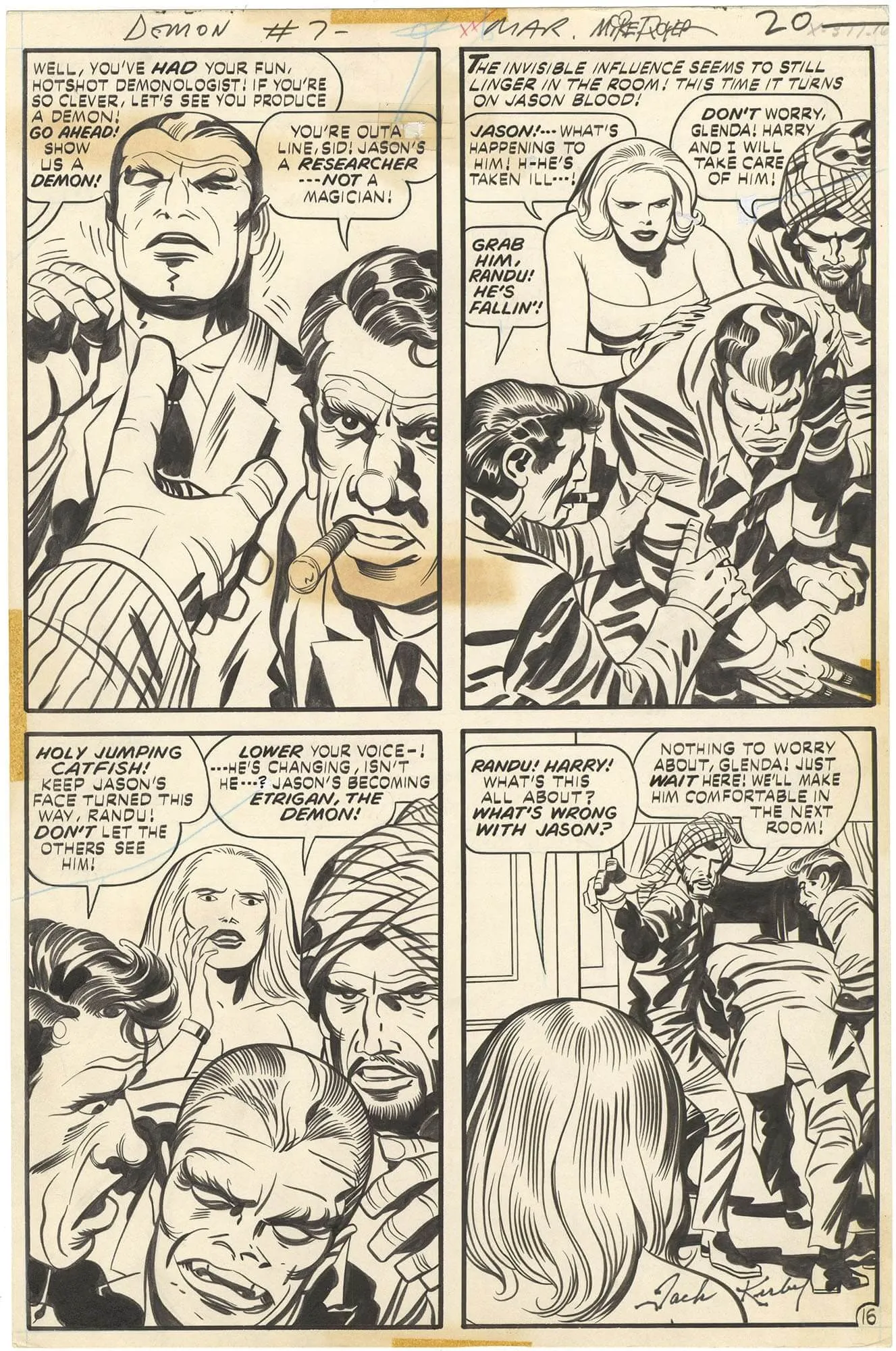 Demon #7 P16 (Signed) Comic Art