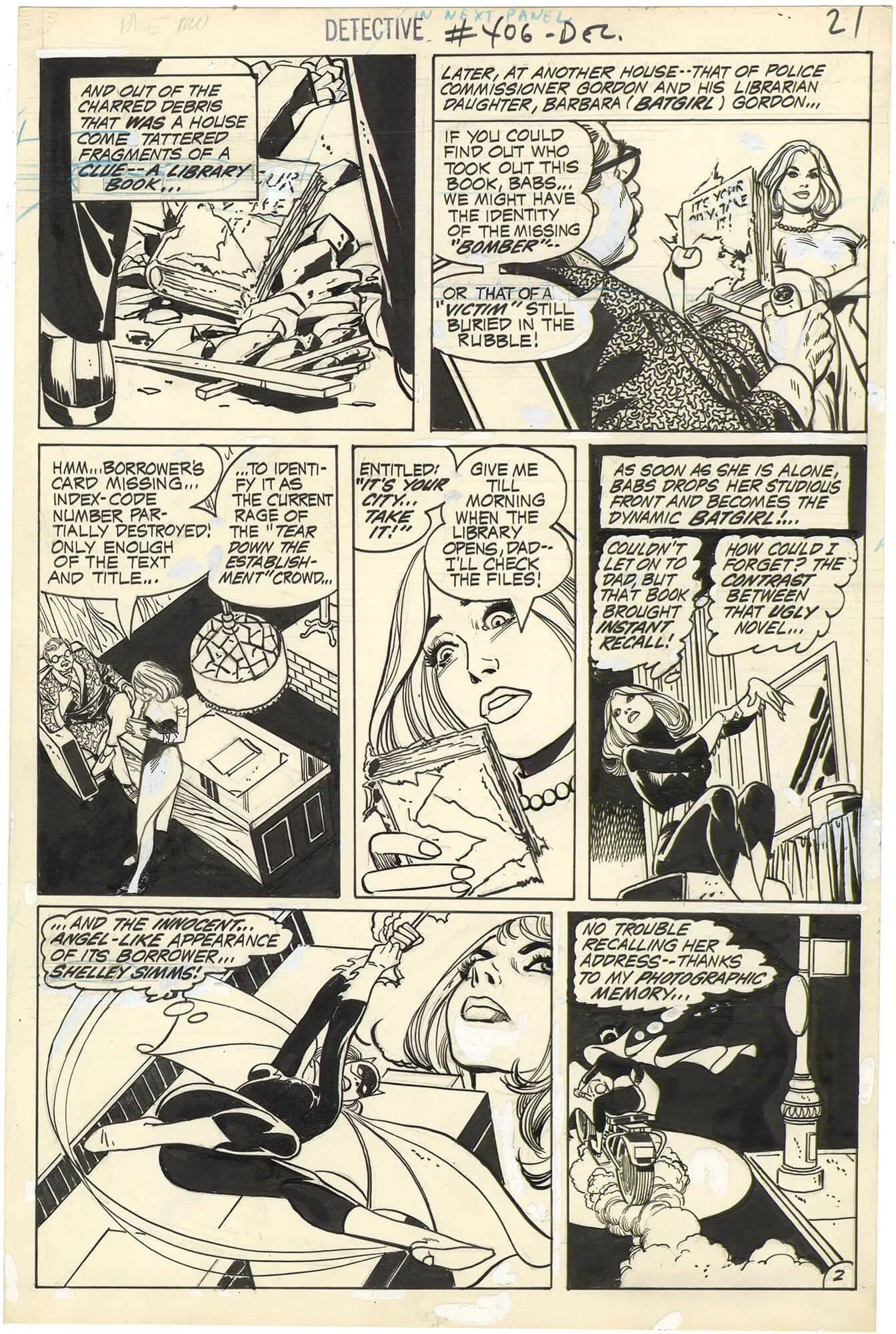 Detective Comics #406 P2 Comic Art
