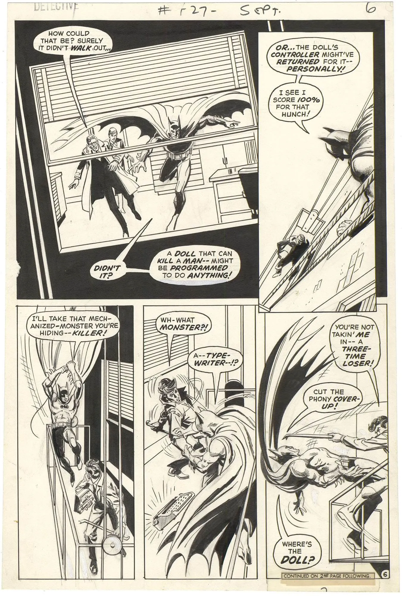 Detective Comics #427 P6 Comic Art