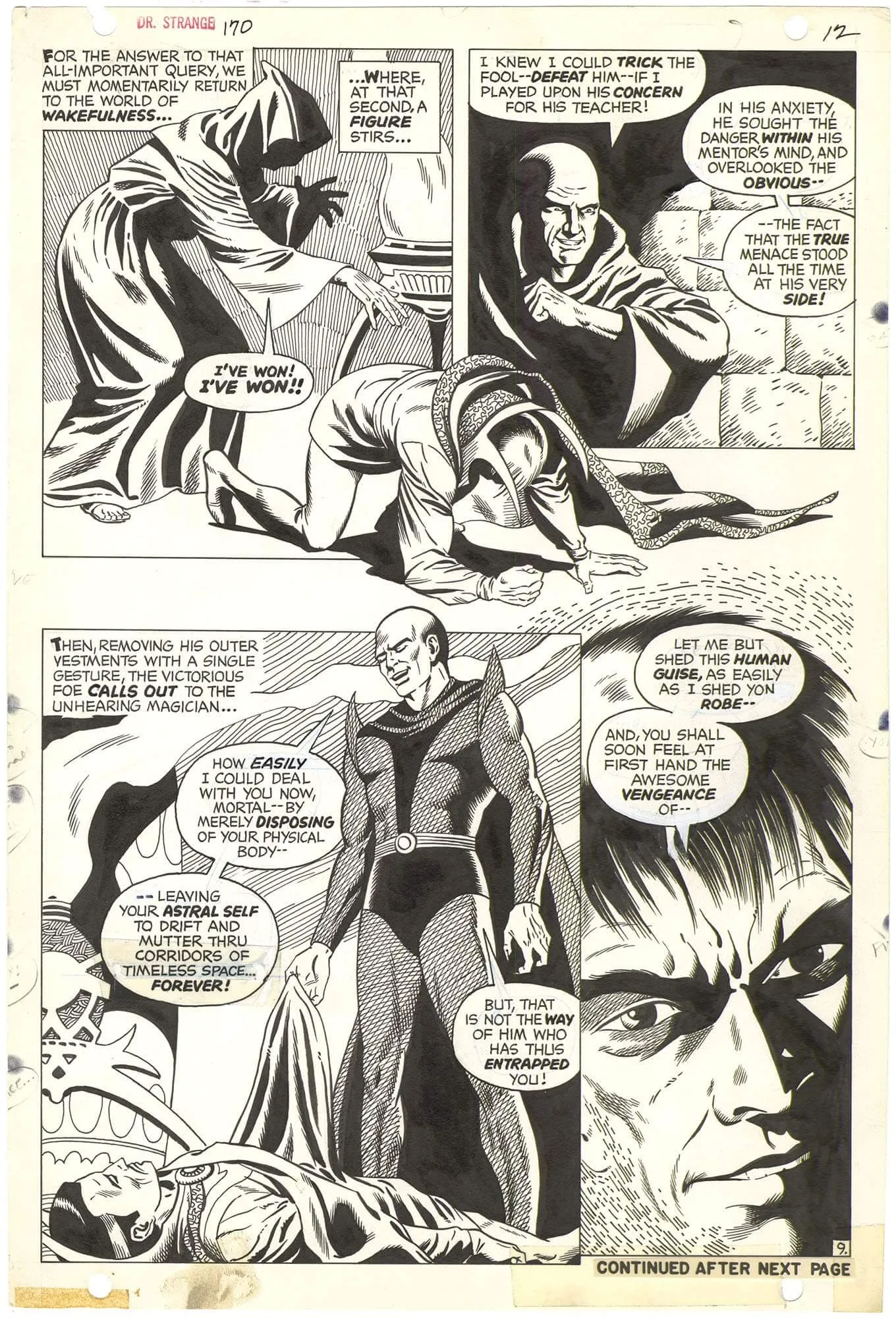 Doctor Strange #170 P9 Comic Art