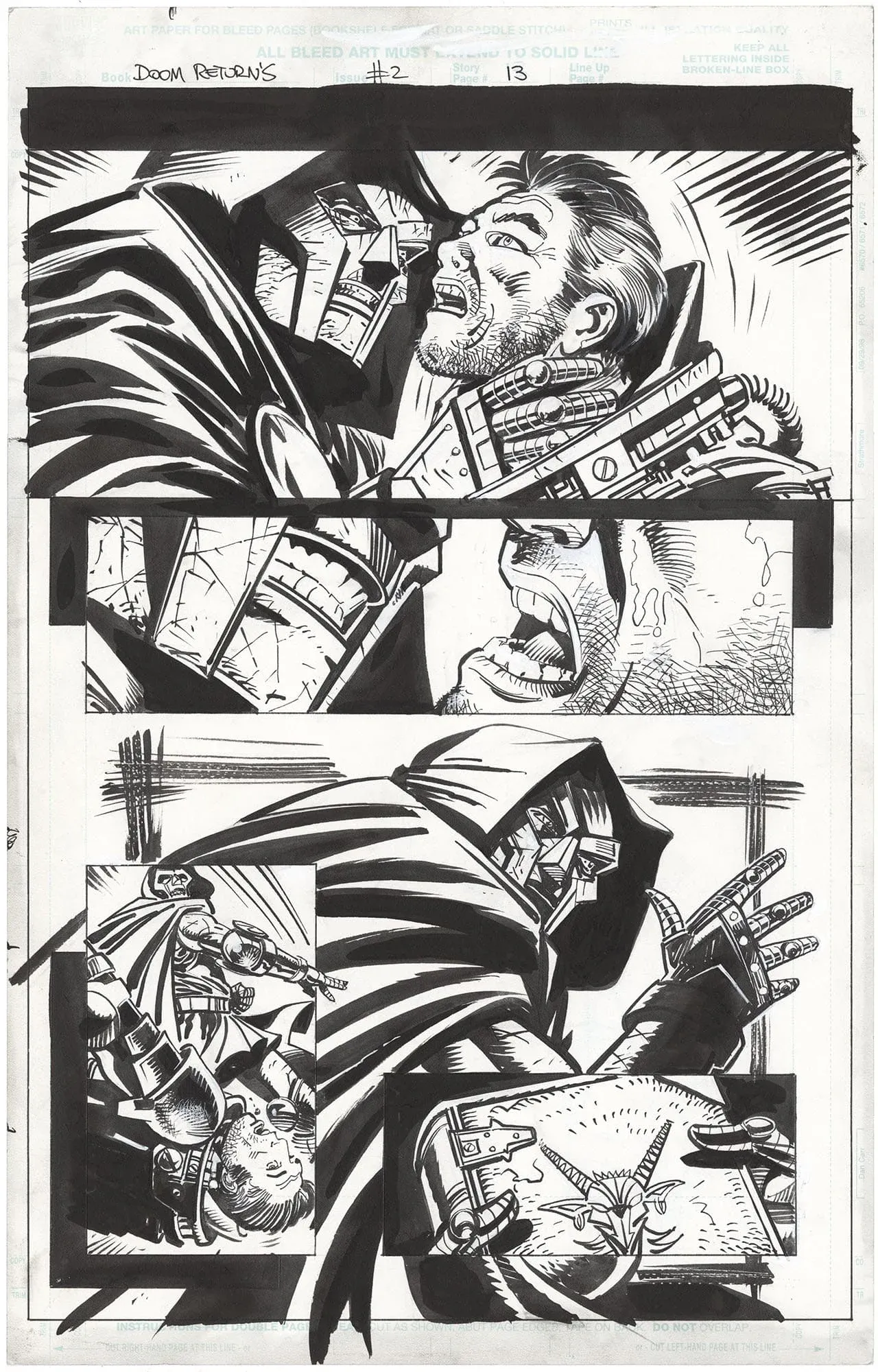 Doom Returns #2 p13 (Dr. Doom kills Reed!)