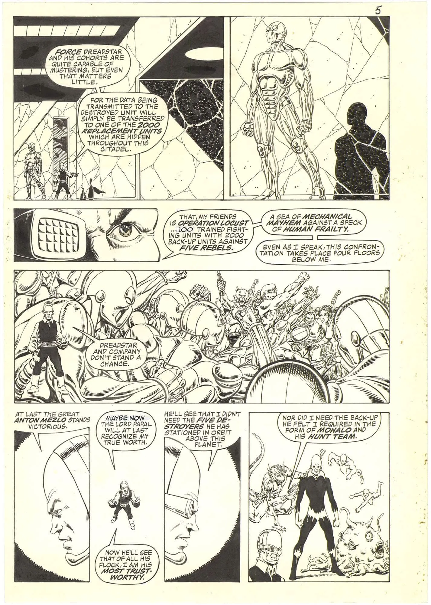 Dreadstar #20 P5 Comic Art