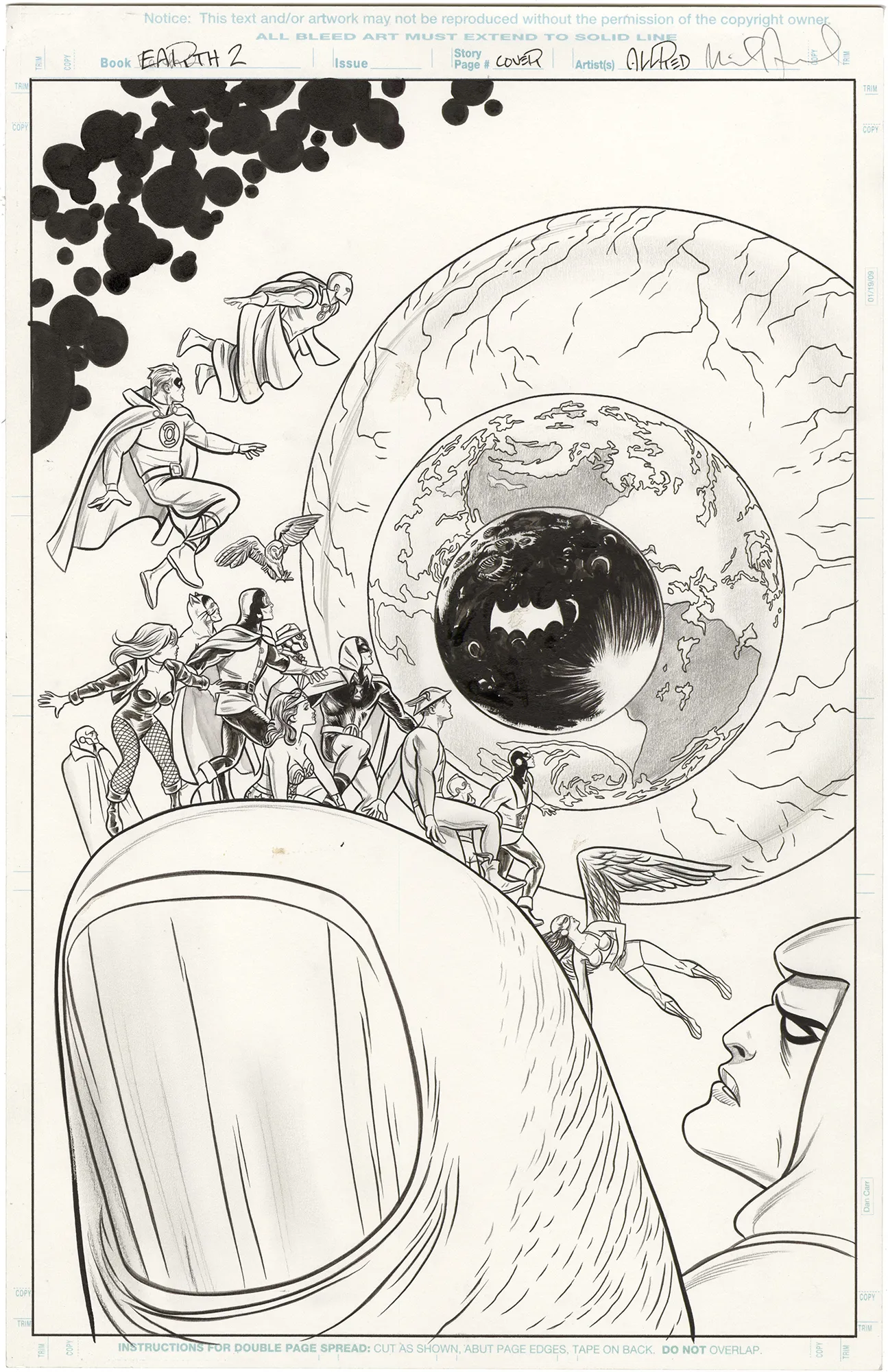 Earth 2 (Variant) #23 Cover Comic Art