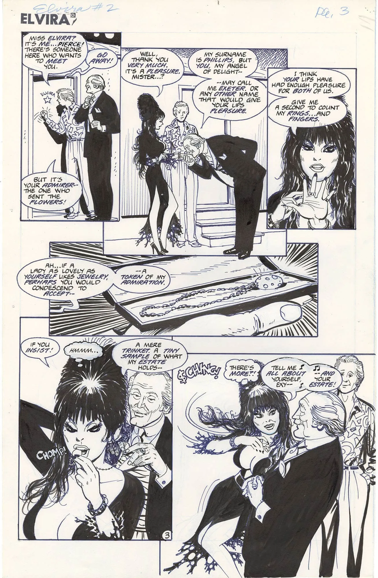 Elvira, Mistress Of The Dark #2 P3 Comic Art