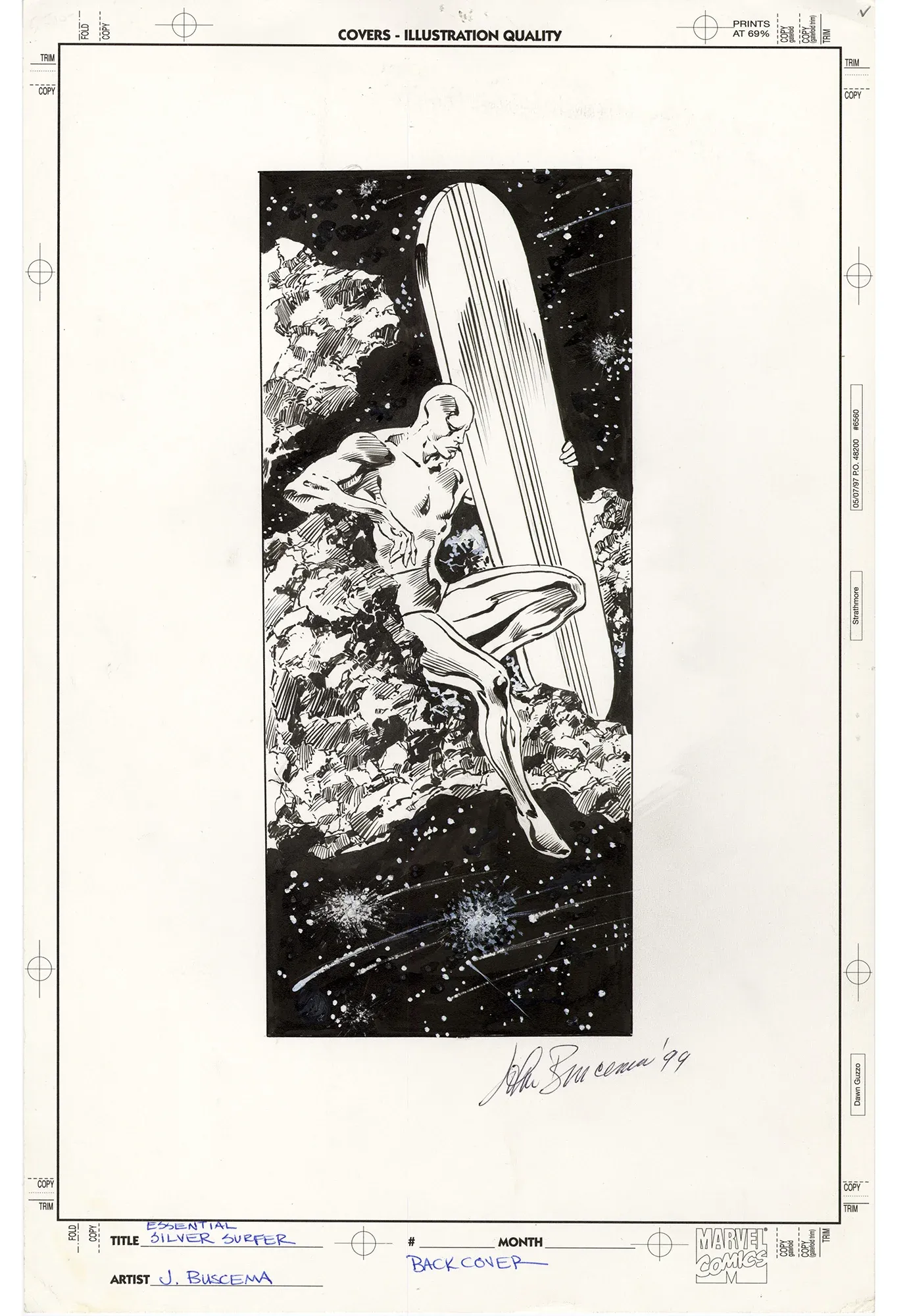 Essential Silver Surfer #1 (1998) Back Cover