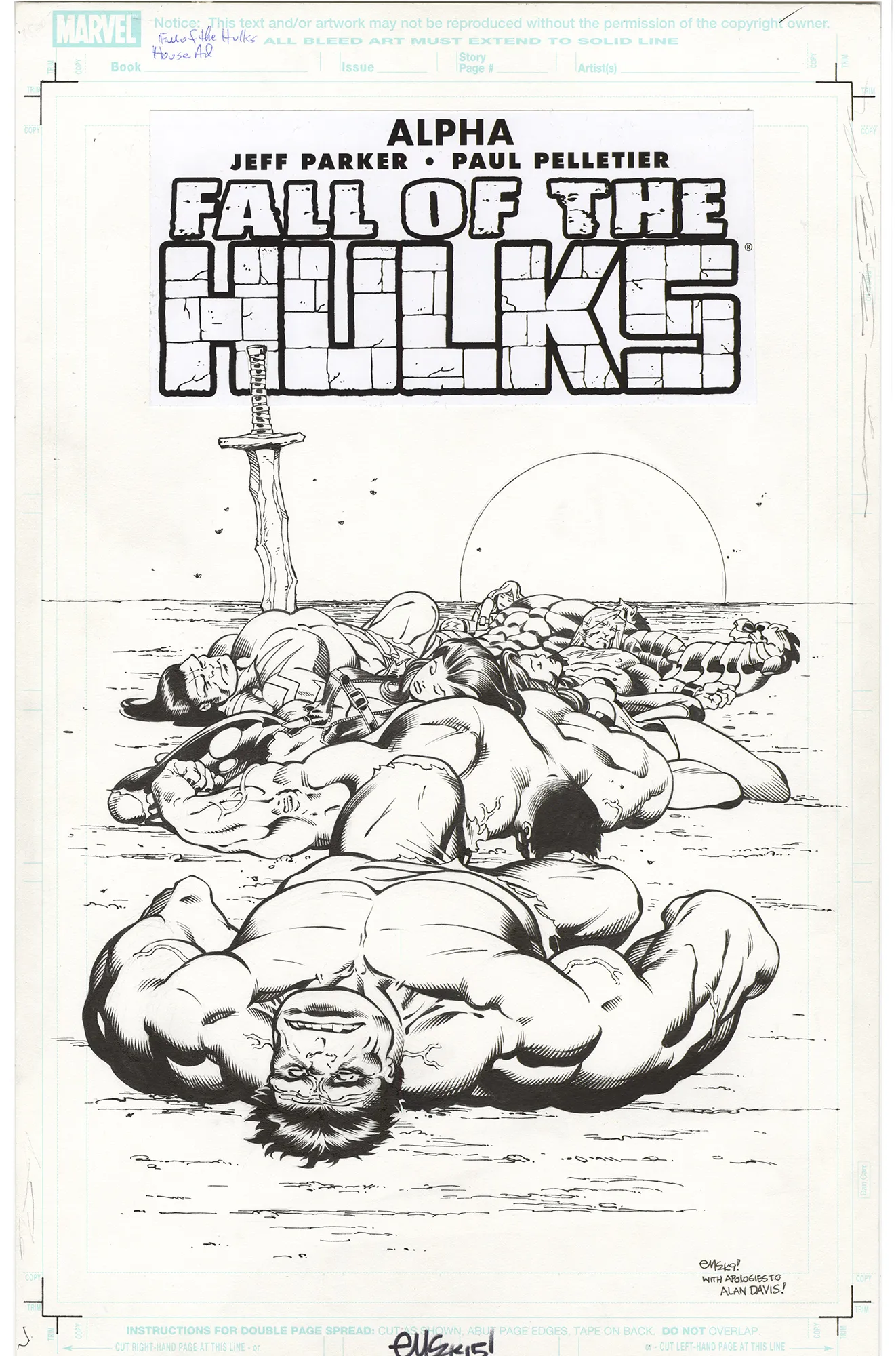 Fall Of The Hulks #1 Variant Cover Comic Art