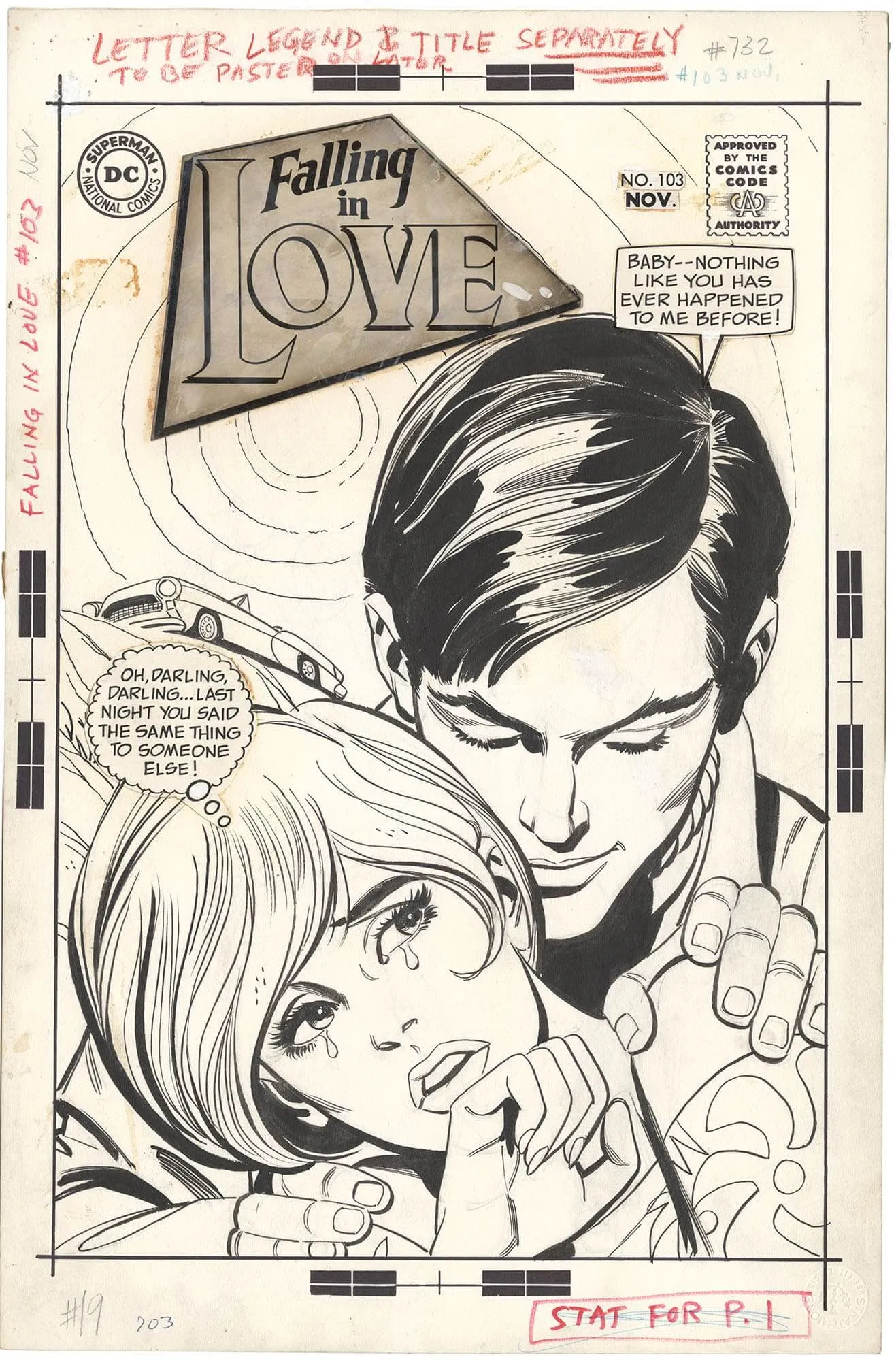 Falling In Love #103 Cover Comic Art