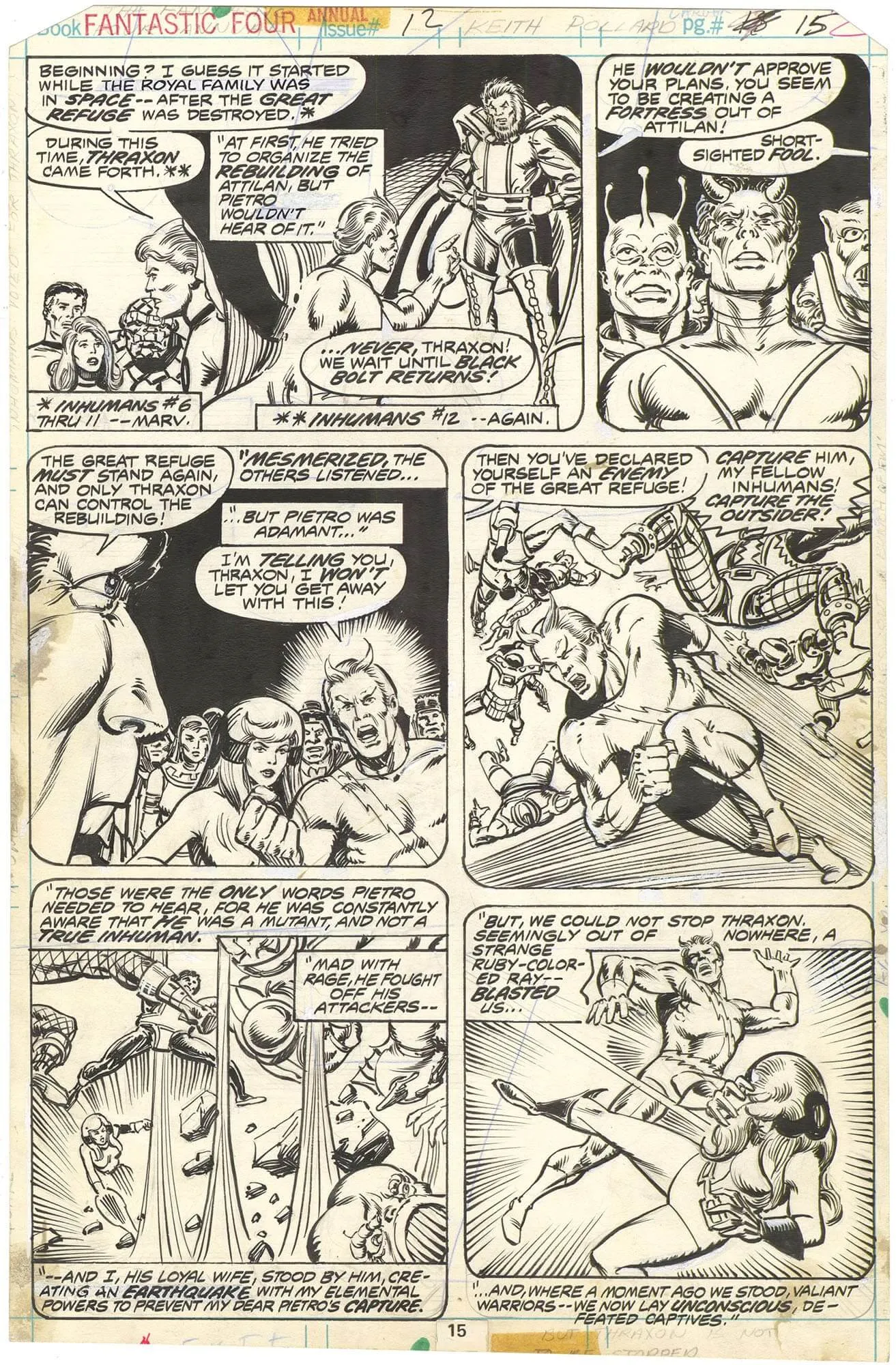 Fantastic Four Annual #12 P15 Comic Art