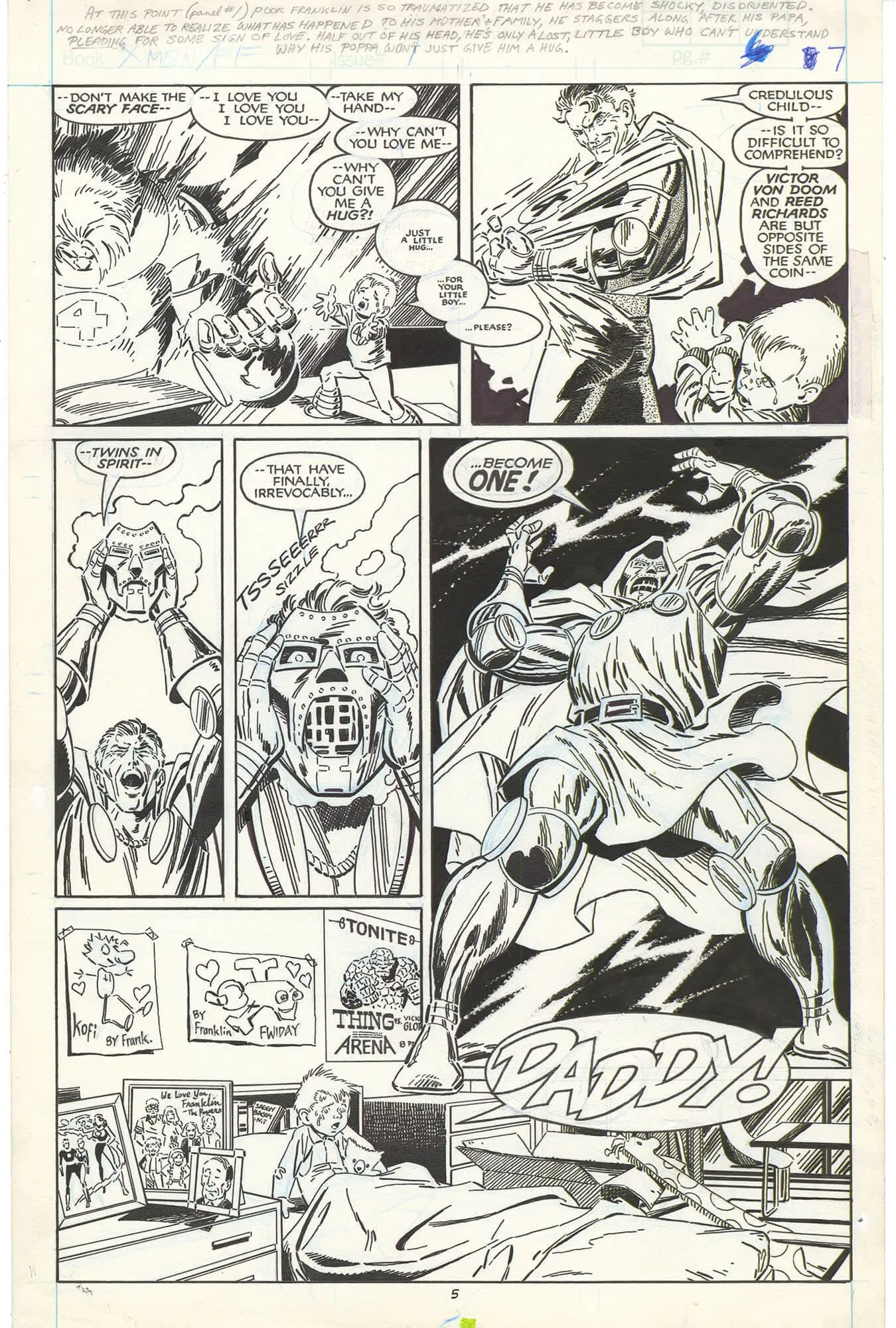 Fantastic Four Vs. X-Men #1 P5 ( Splash) (Doctor Doom) Comic Art