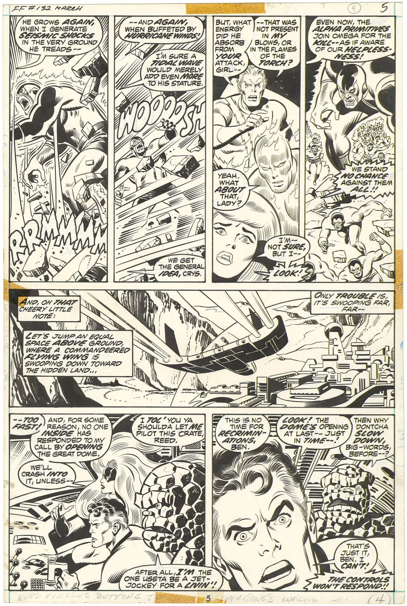 Fantastic Four #132 P5 Comic Art